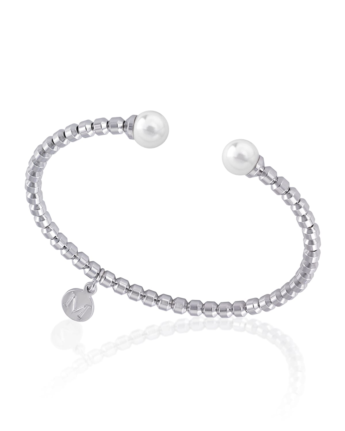 Majorica 2-pearl Split Bangle Bracelet