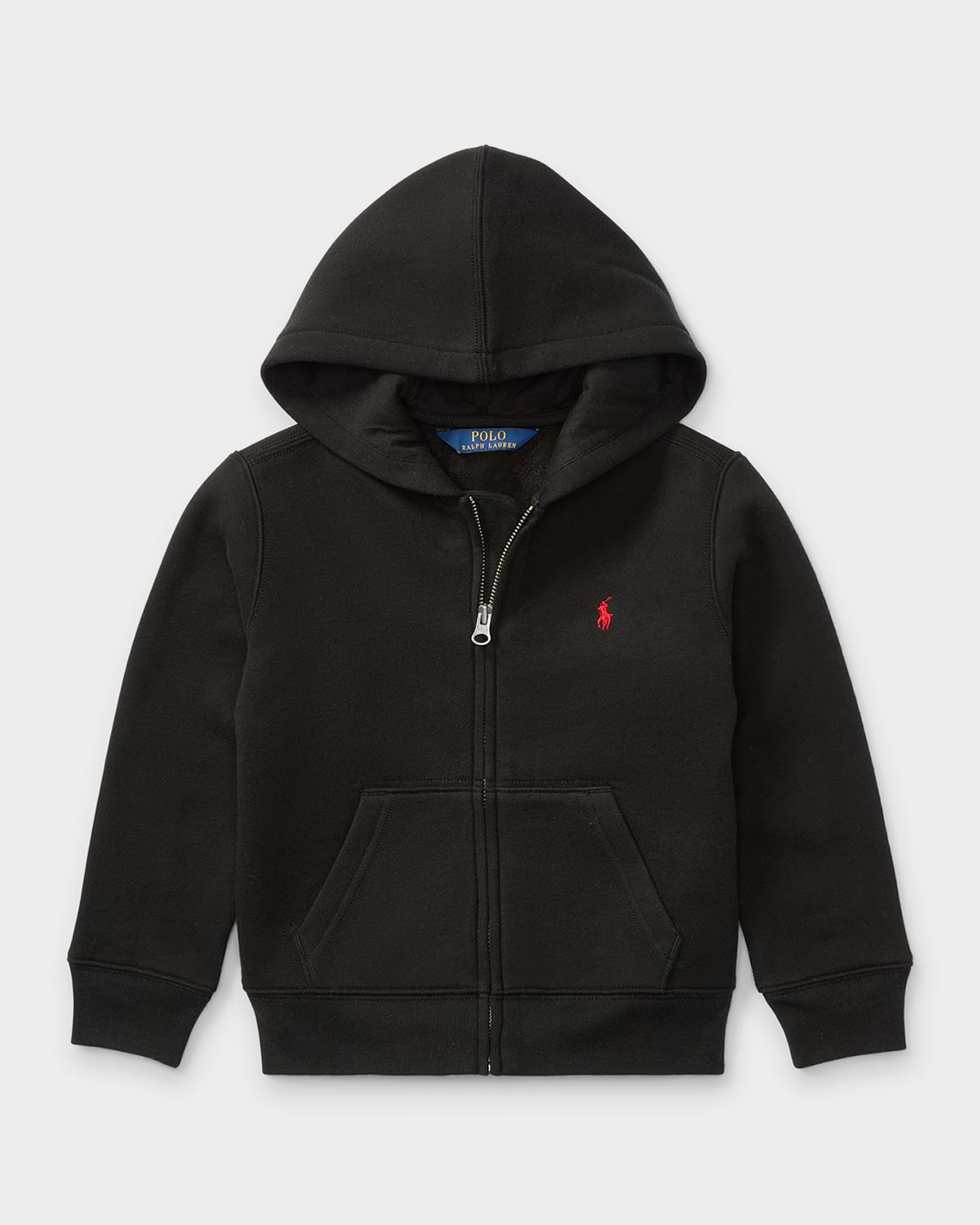 Polo Ralph Lauren Cotton-blend Zip-up Hoodie In Black