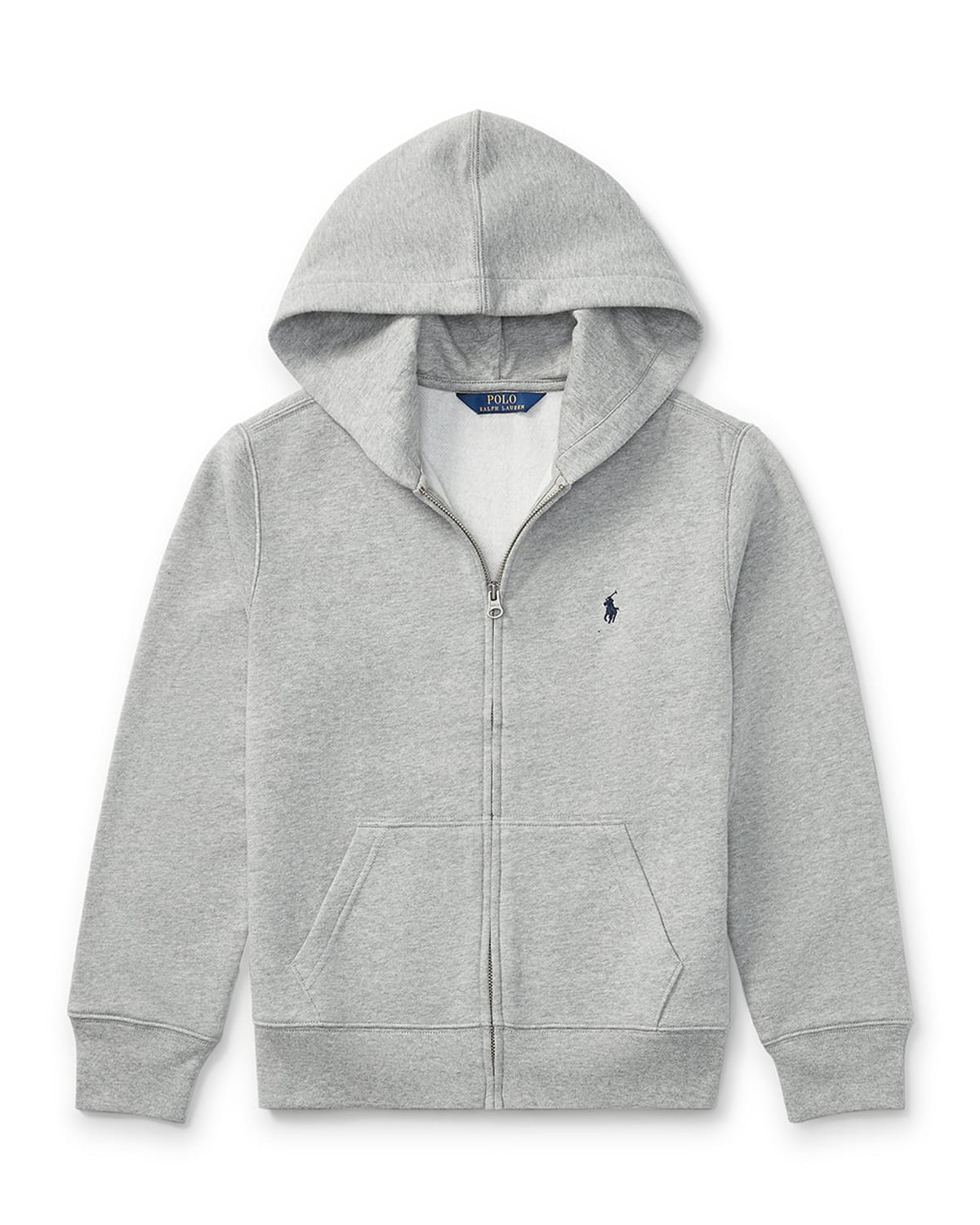 Shop Polo Ralph Lauren Boy's Cotton-blend-fleece Hoodie In Gray