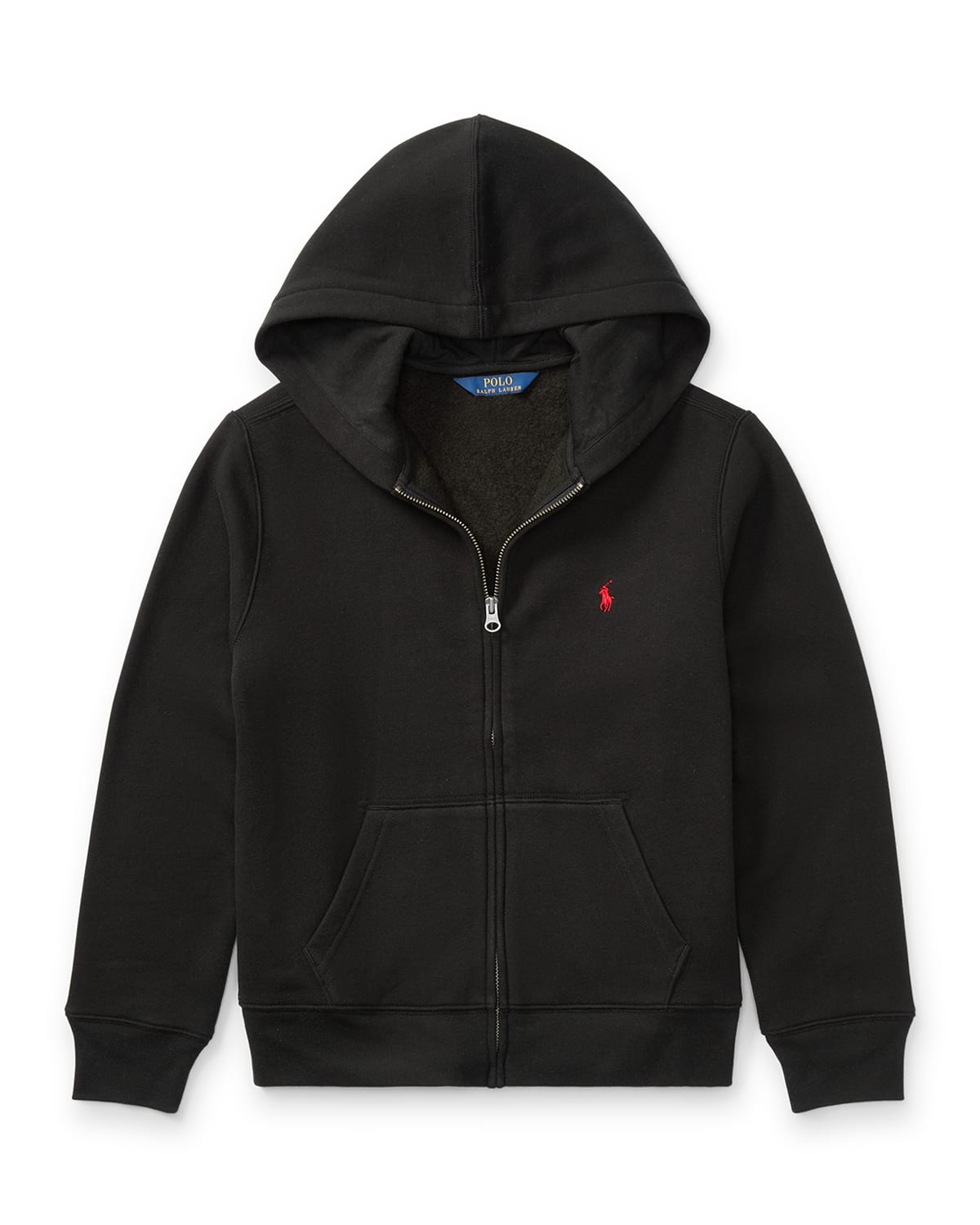 Polo Ralph Lauren Cotton-blend Zip-up Hoodie In Black