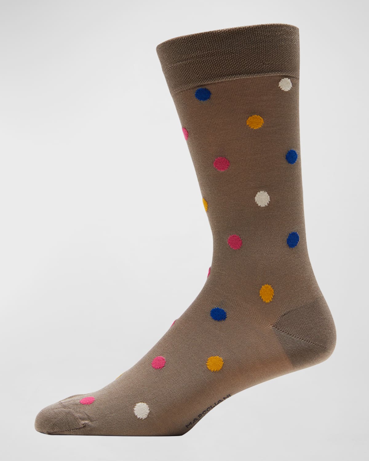 Men's Polka Dot Cotton-Blend Crew Socks