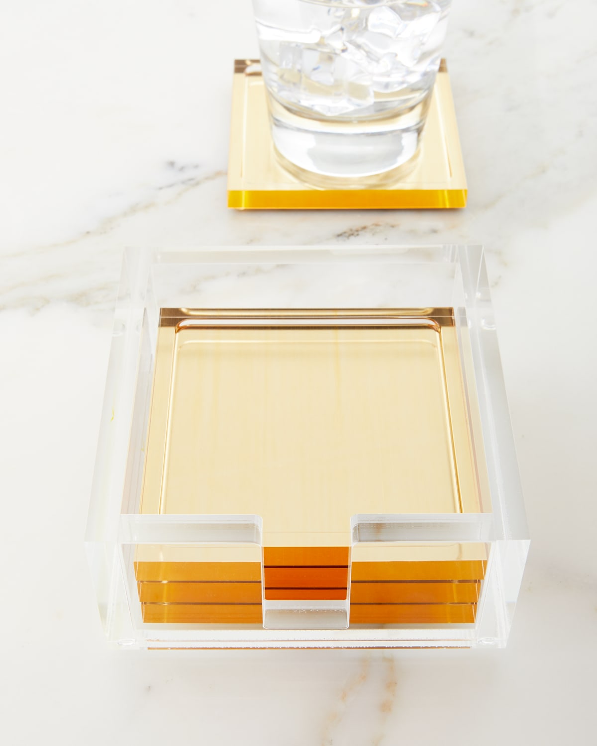Tizo Design Lucite Coasters, Set Of 4 In Clear