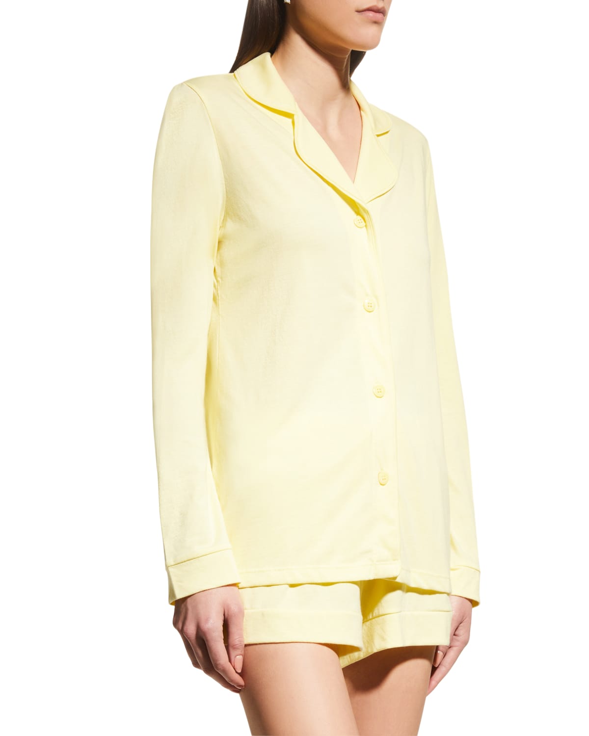 Cosabella Bella Long-sleeve Short Pajama Set In Nocolor