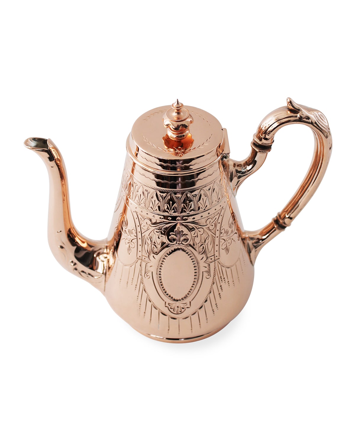 Copper & Silver Tall Coffee Pot #13 (Late 19th Century)