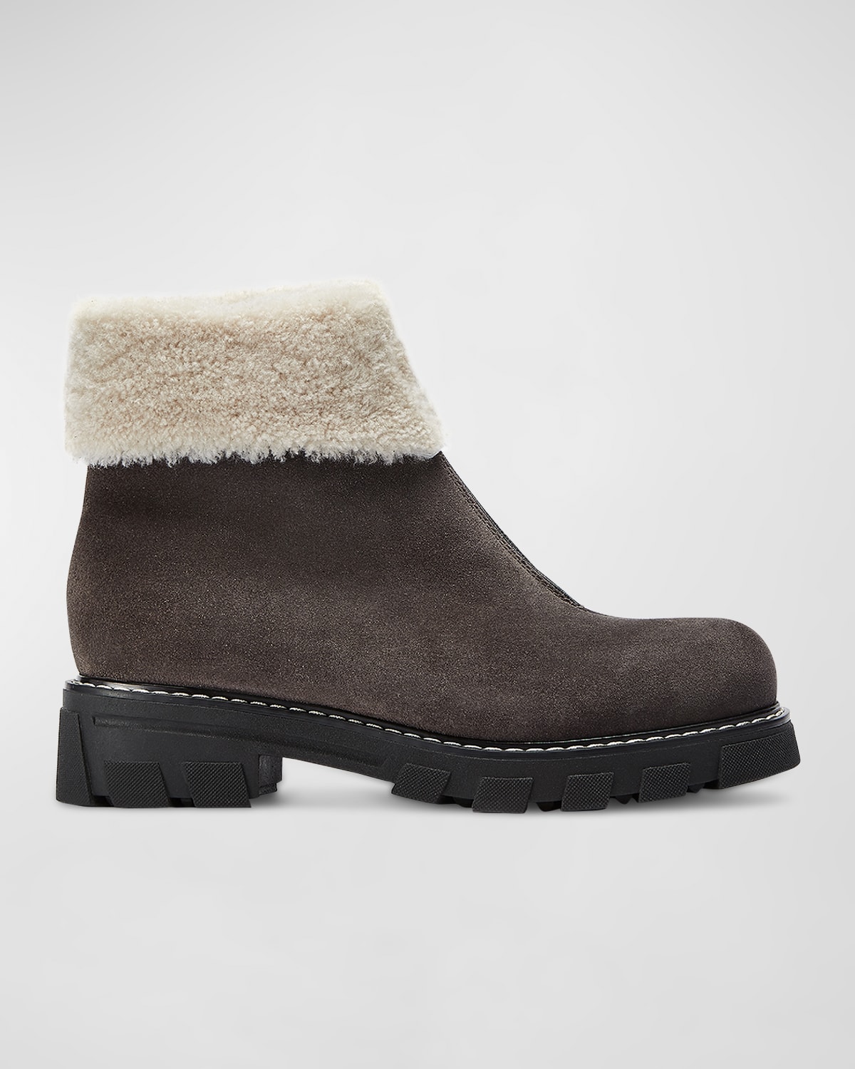 Abba Suede Shearling Waterproof Booties