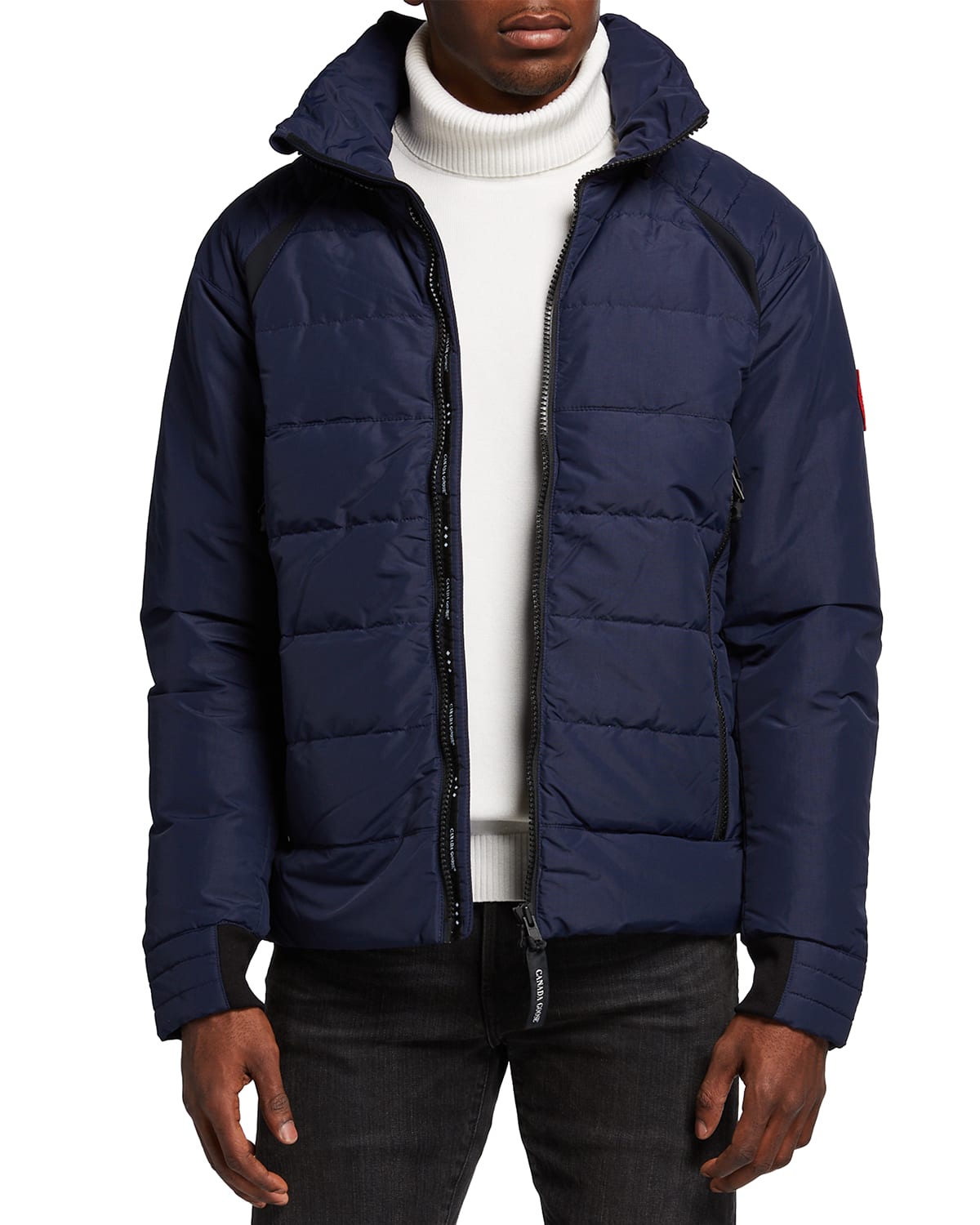 Canada Goose Men's Updated Hybridge Base Quilted Down Jacket In Atlantic Navy