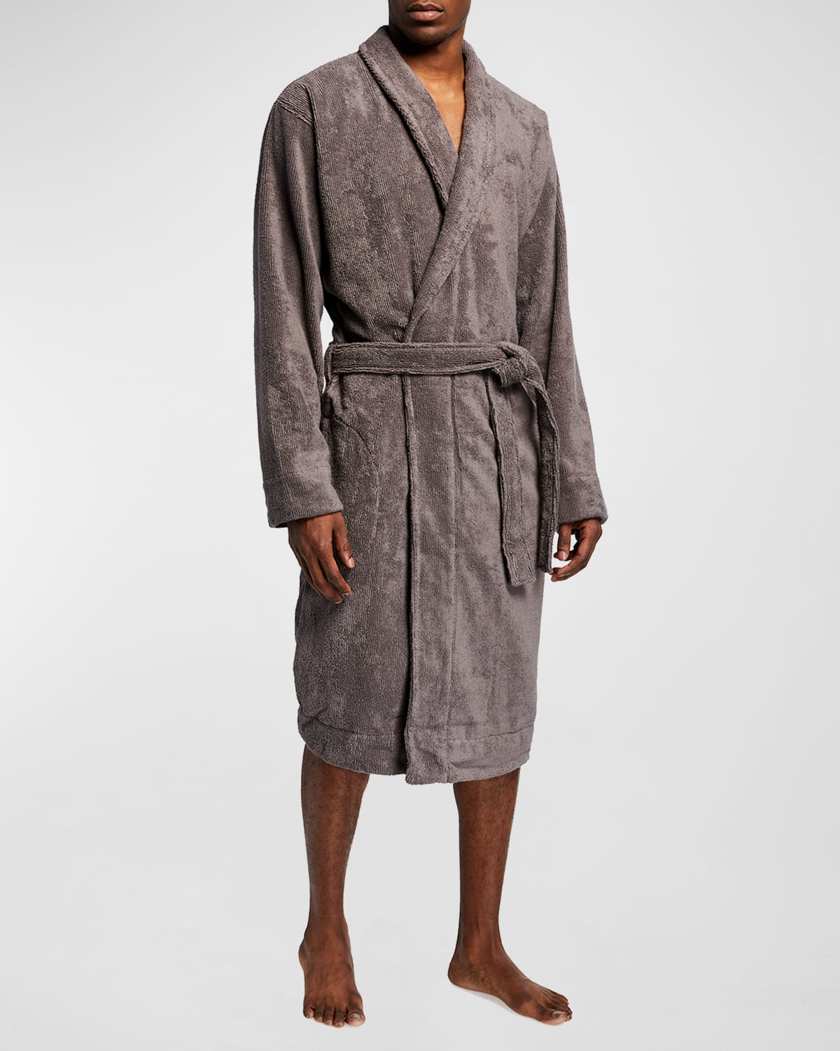 UGG MEN'S TURNER SOLID COTTON dressing gown,PROD235370281