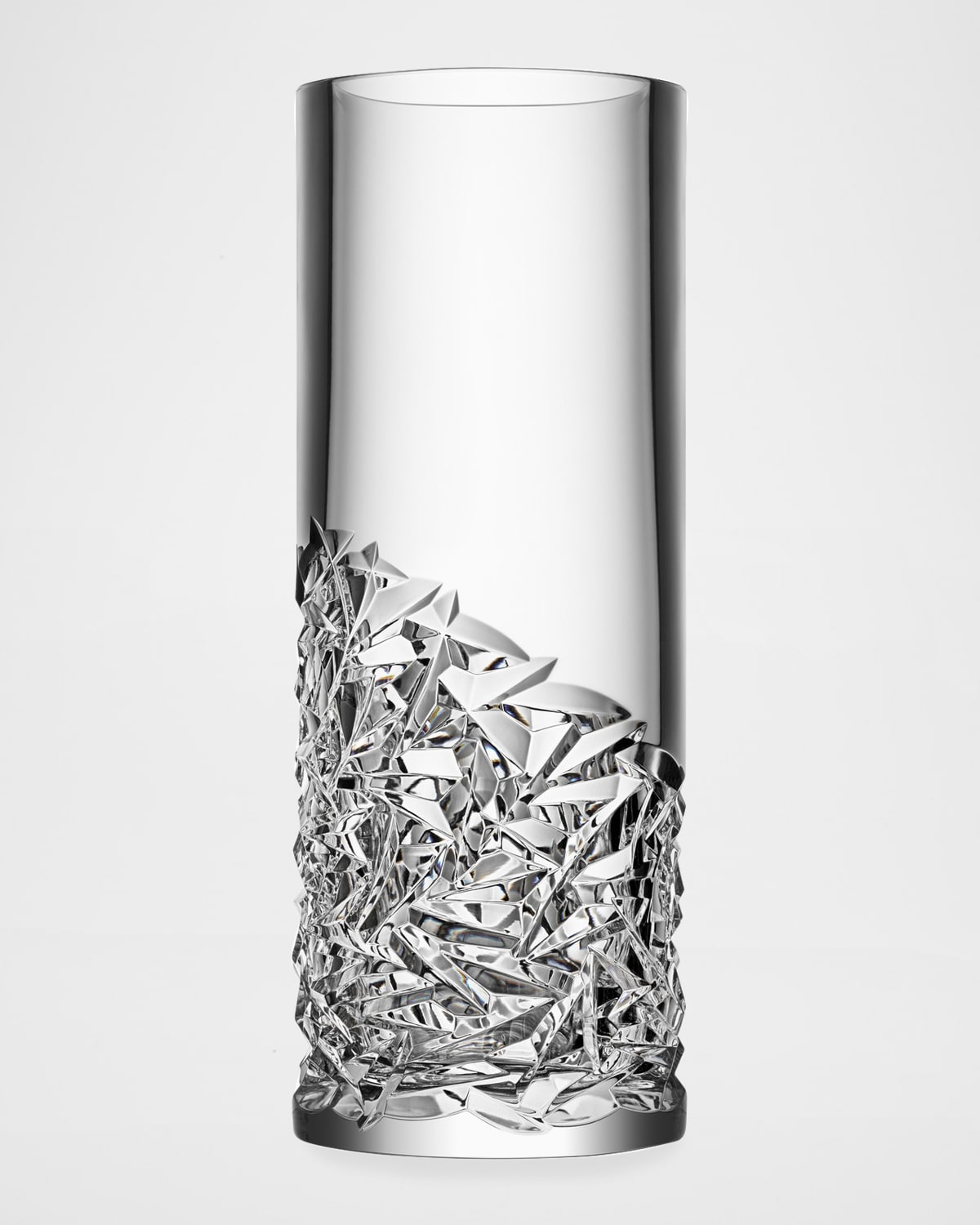 Orrefors Carat Lower Cut Crystal Vase In Clear