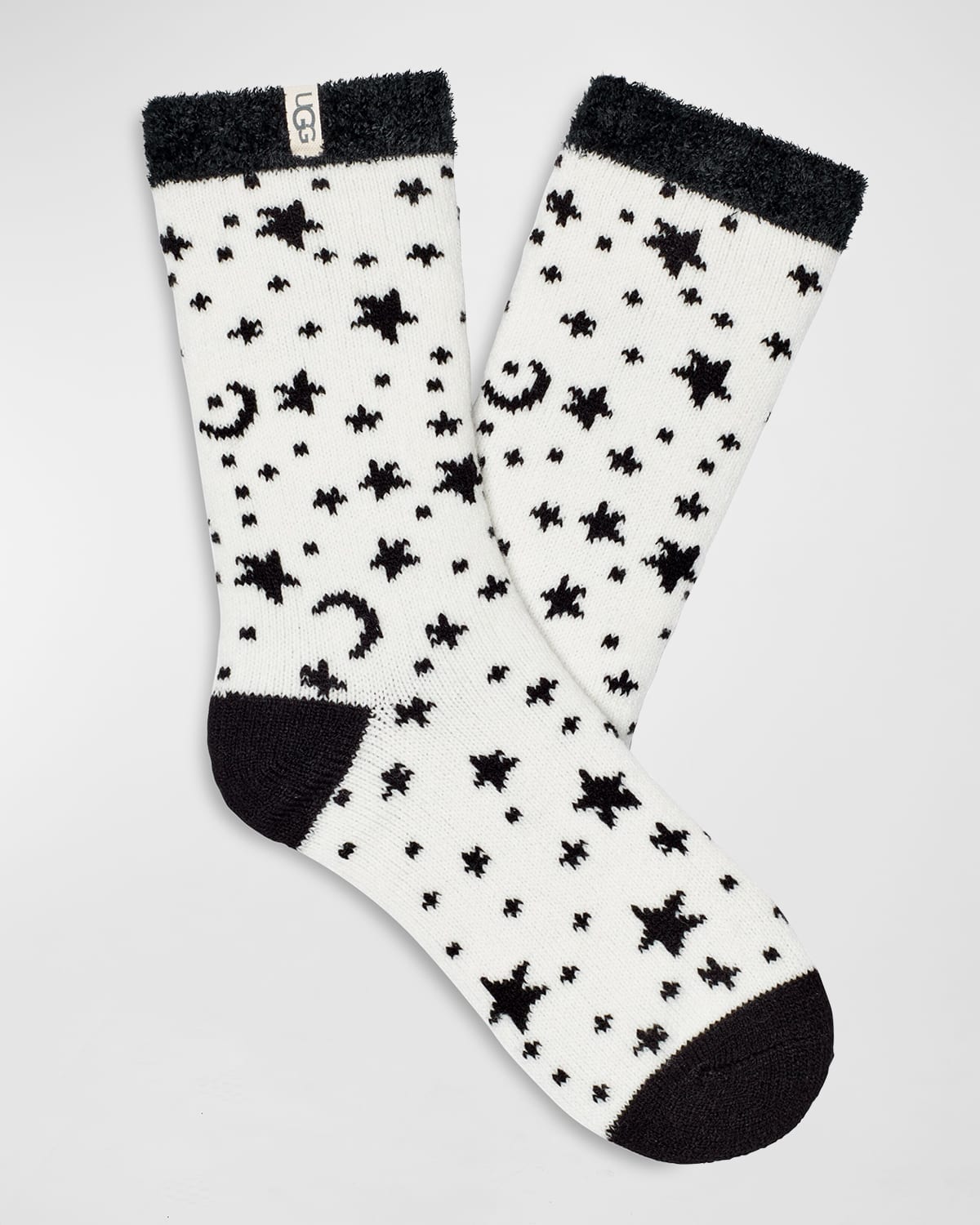 Josephine Leopard-Print Fleece-Lined Socks