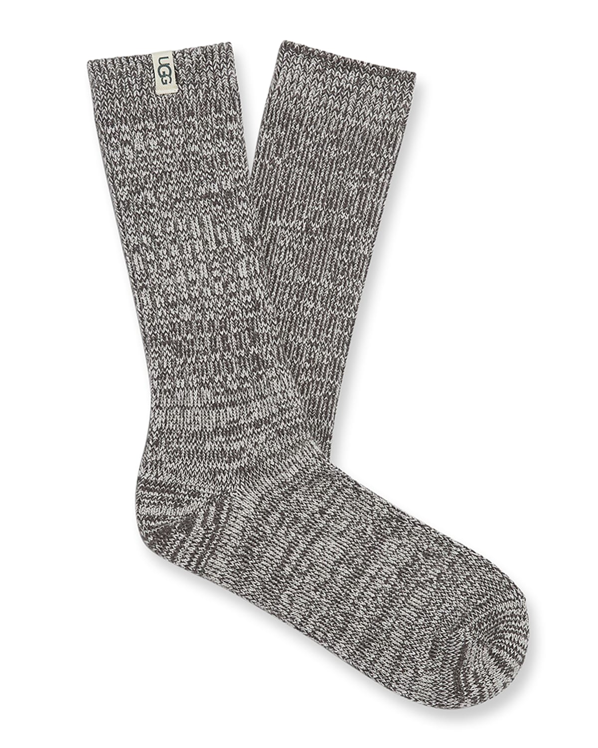 Ugg Rib-knit Slouchy Crew Socks In Seal