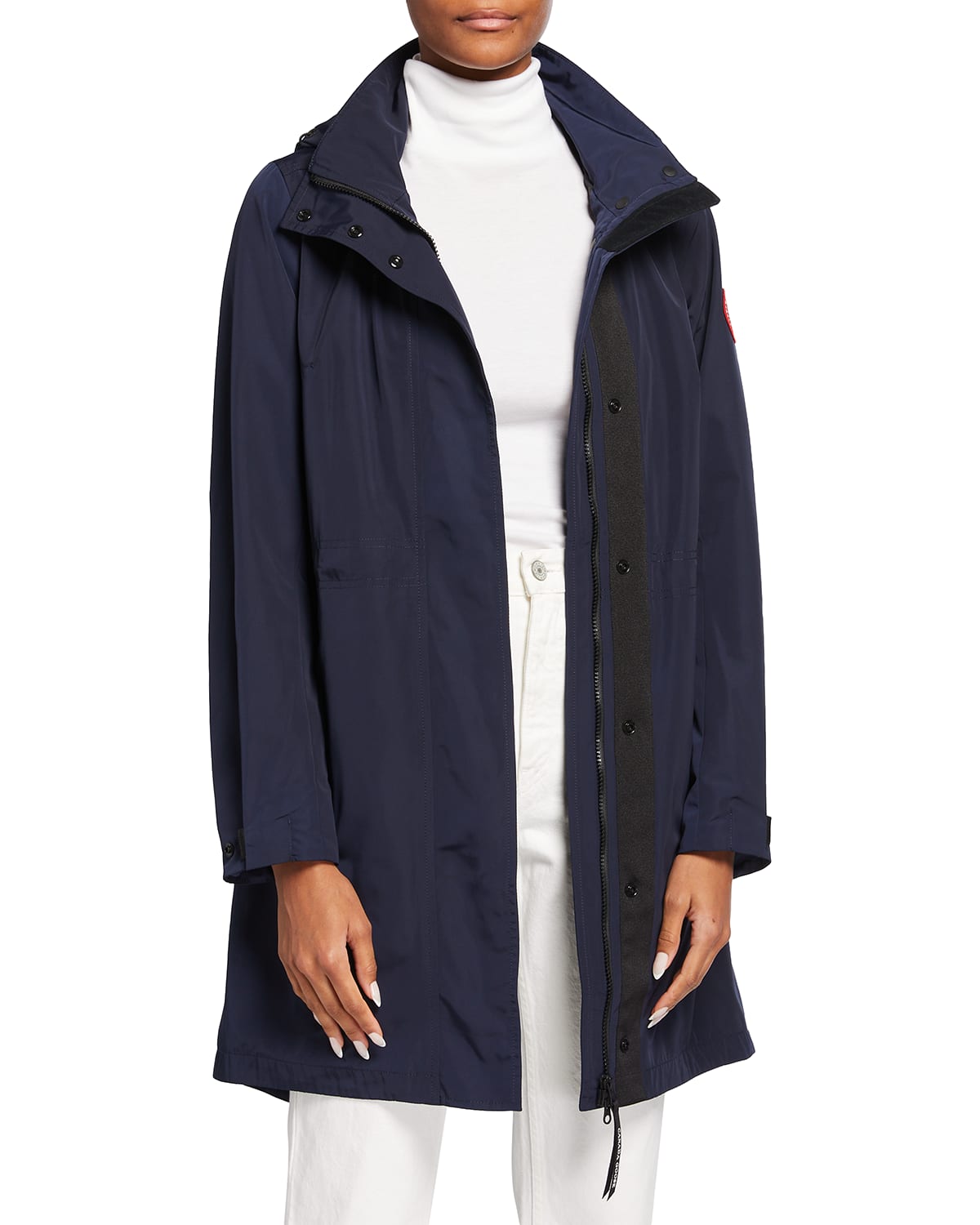 Canada Goose Belcarra Water Resistant Hooded Jacket In Navy
