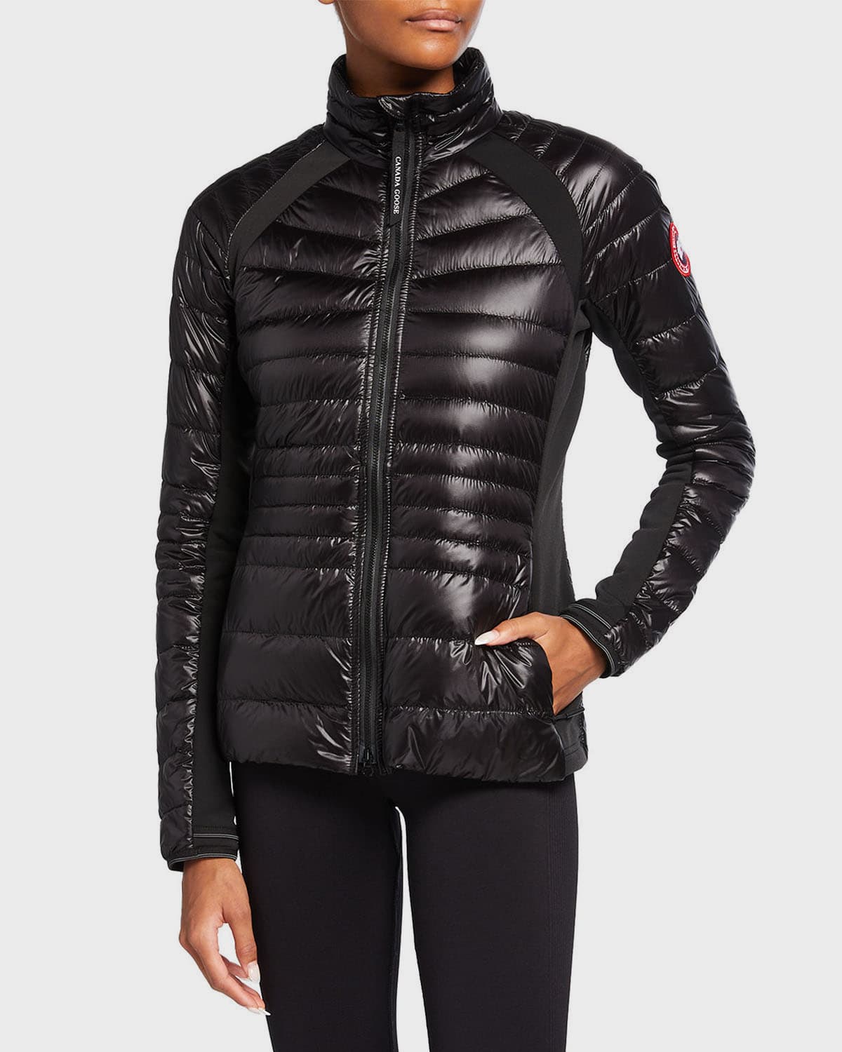 Canada Goose Hybridge Lite Tech Down Jacket In Black