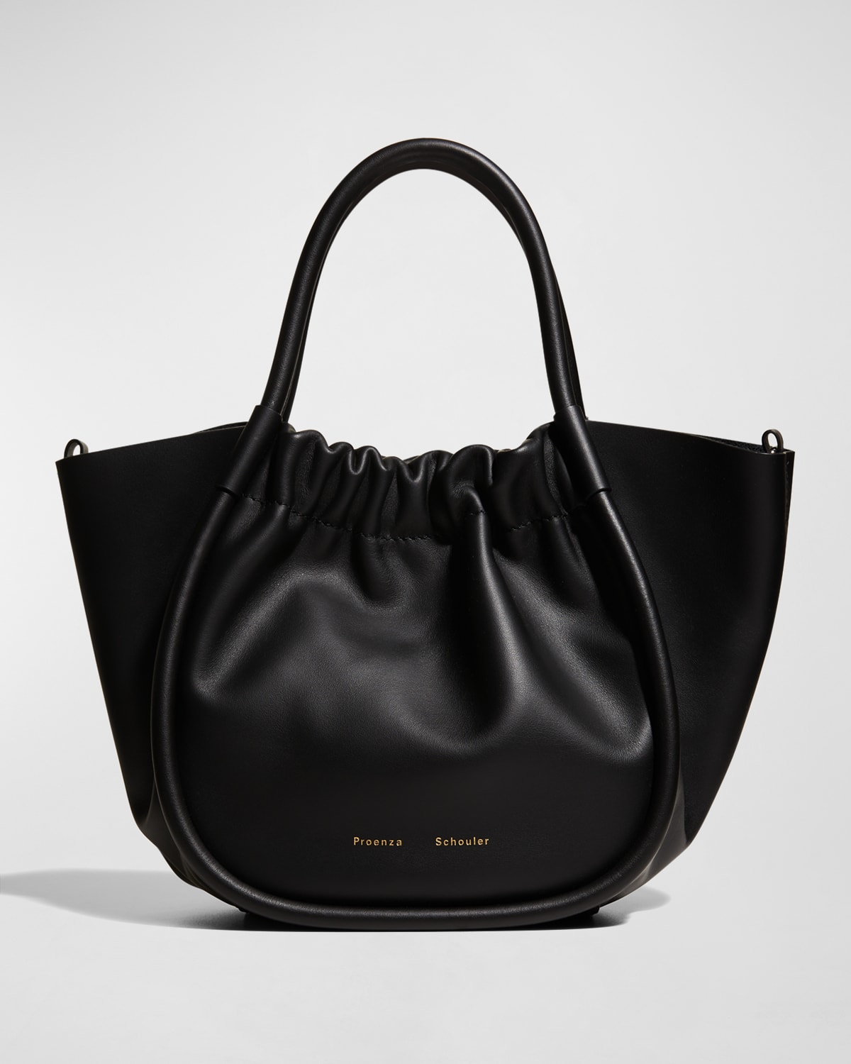 Proenza Schouler Ruched Top Handle Tote Bag In Black