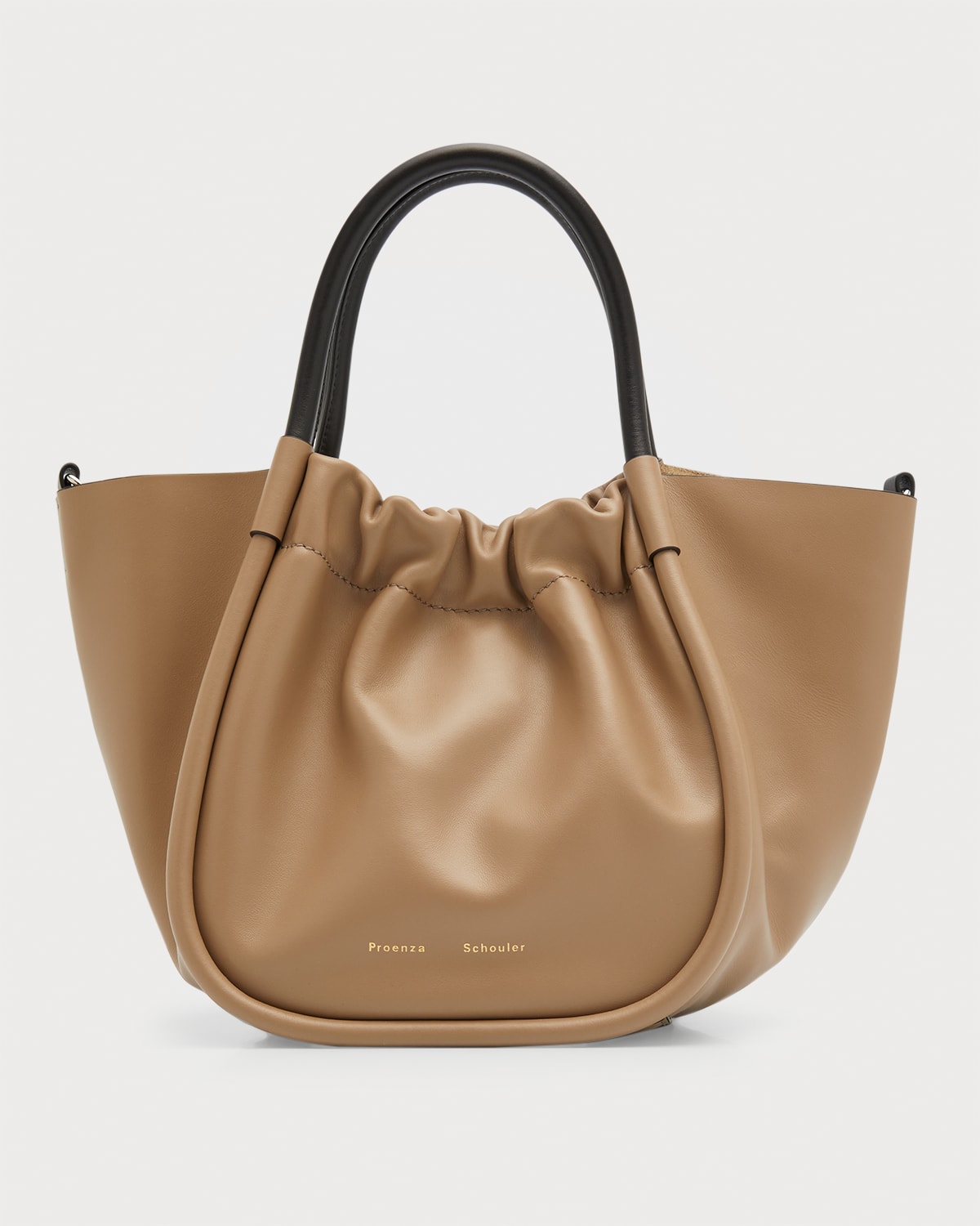 Proenza Schouler Ruched Top Handle Tote Bag In Clay