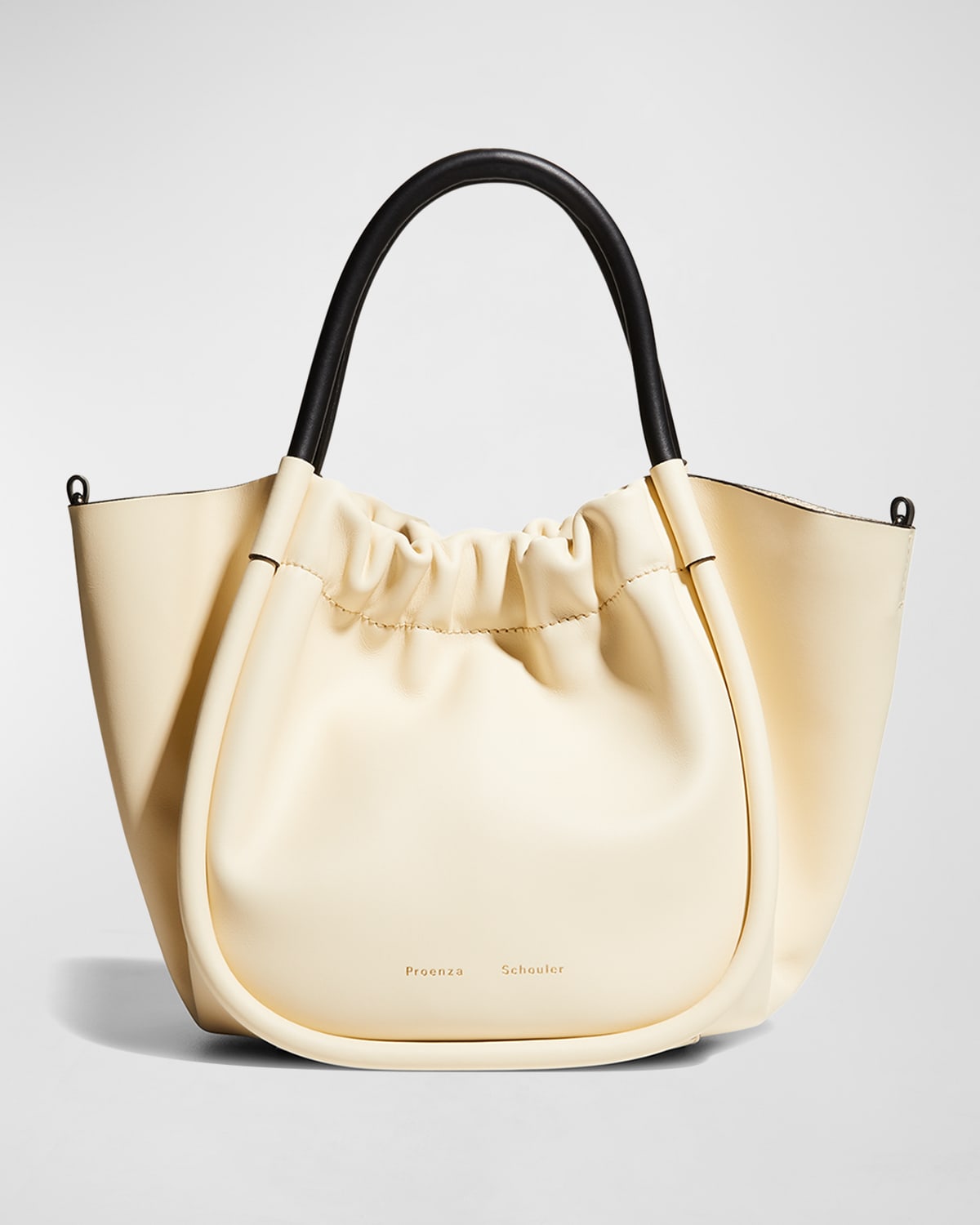 Proenza Schouler Ruched Top Handle Tote Bag In Pale Sand