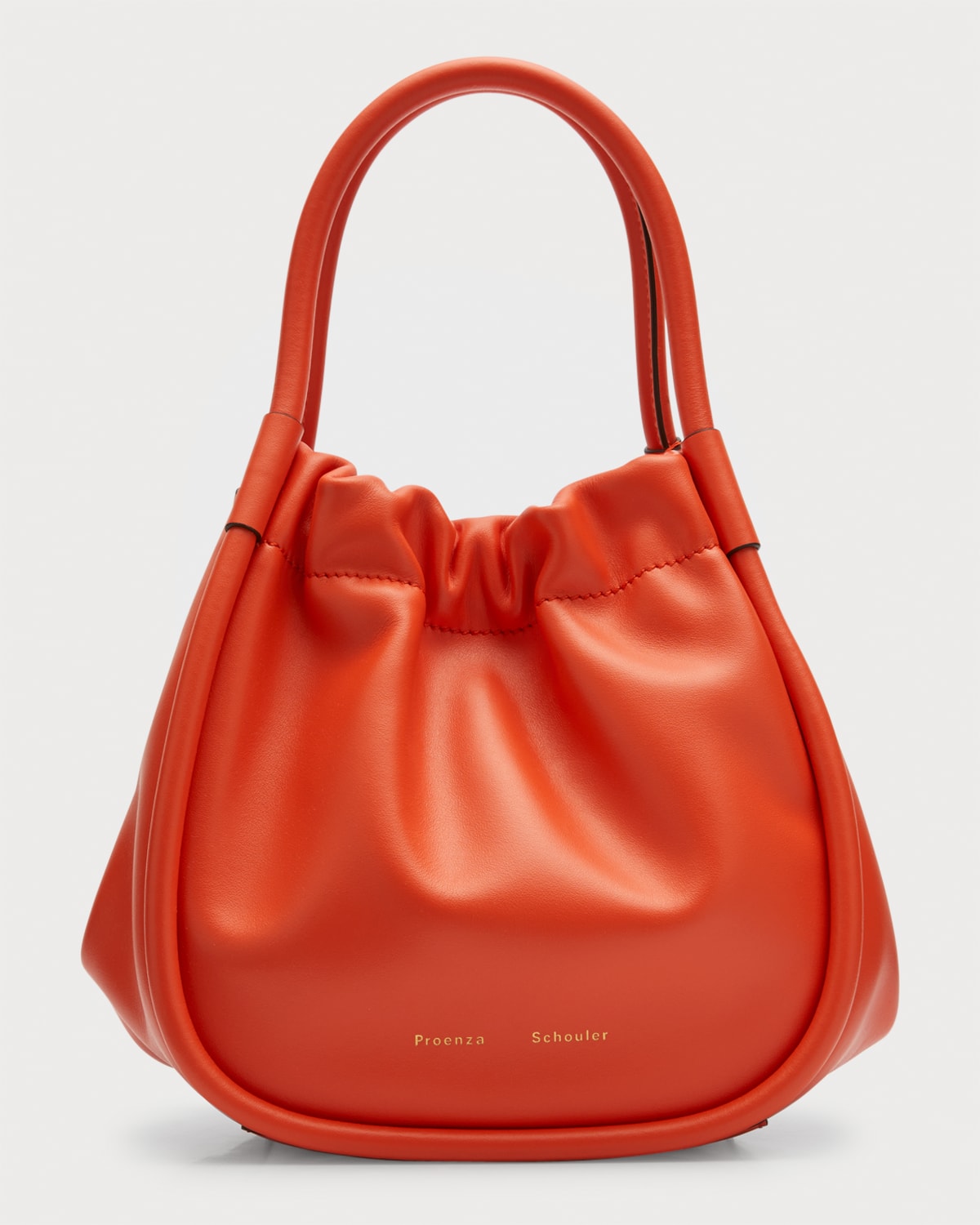 Proenza Schouler Ruched Top Handle Tote Bag In Papaya