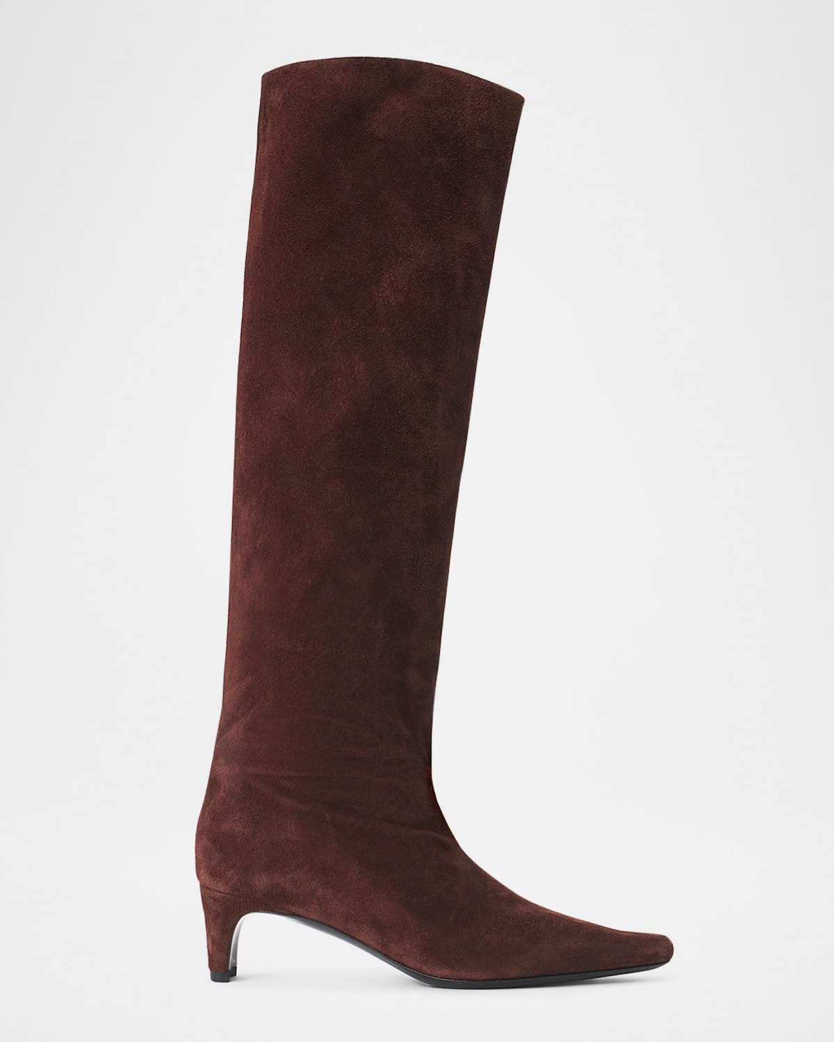 Staud Wally Suede Patchwork Tall Boots In Brown