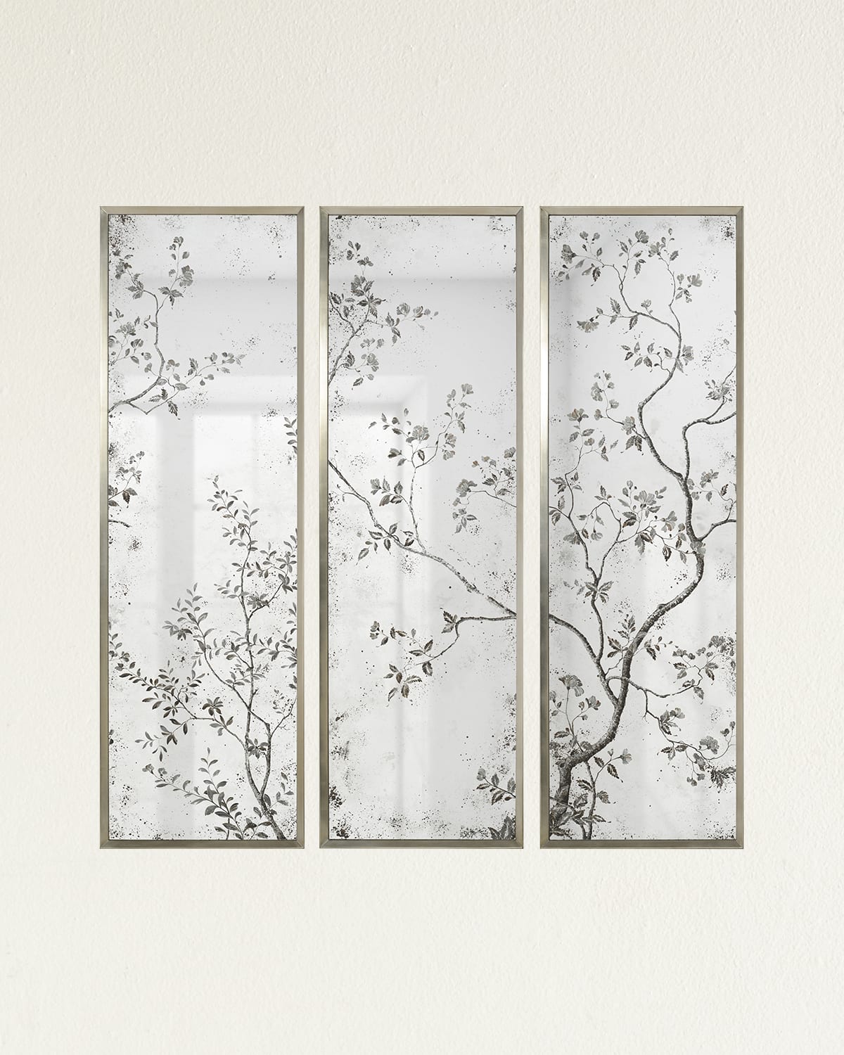 John-richard Collection Pastorale Mirror Panels, Set Of 3 In Gray