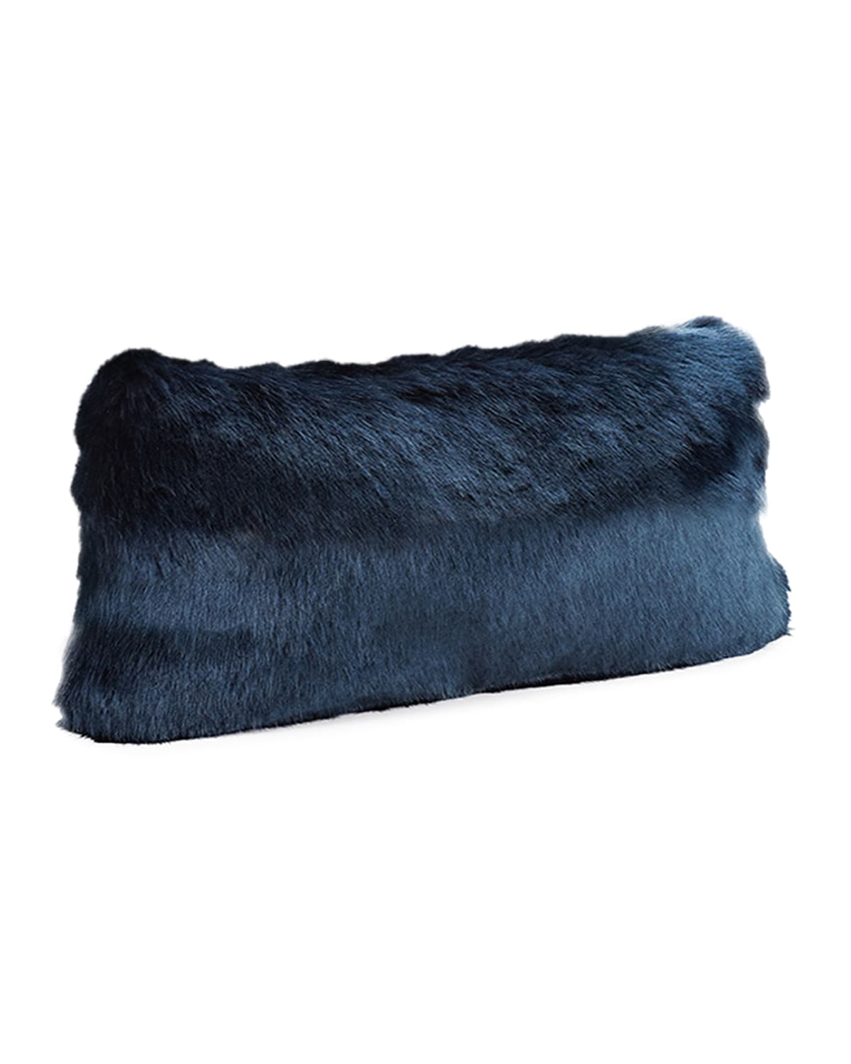 Shop Fabulous Furs Couture Collection Pillow In Steel Blue Mink