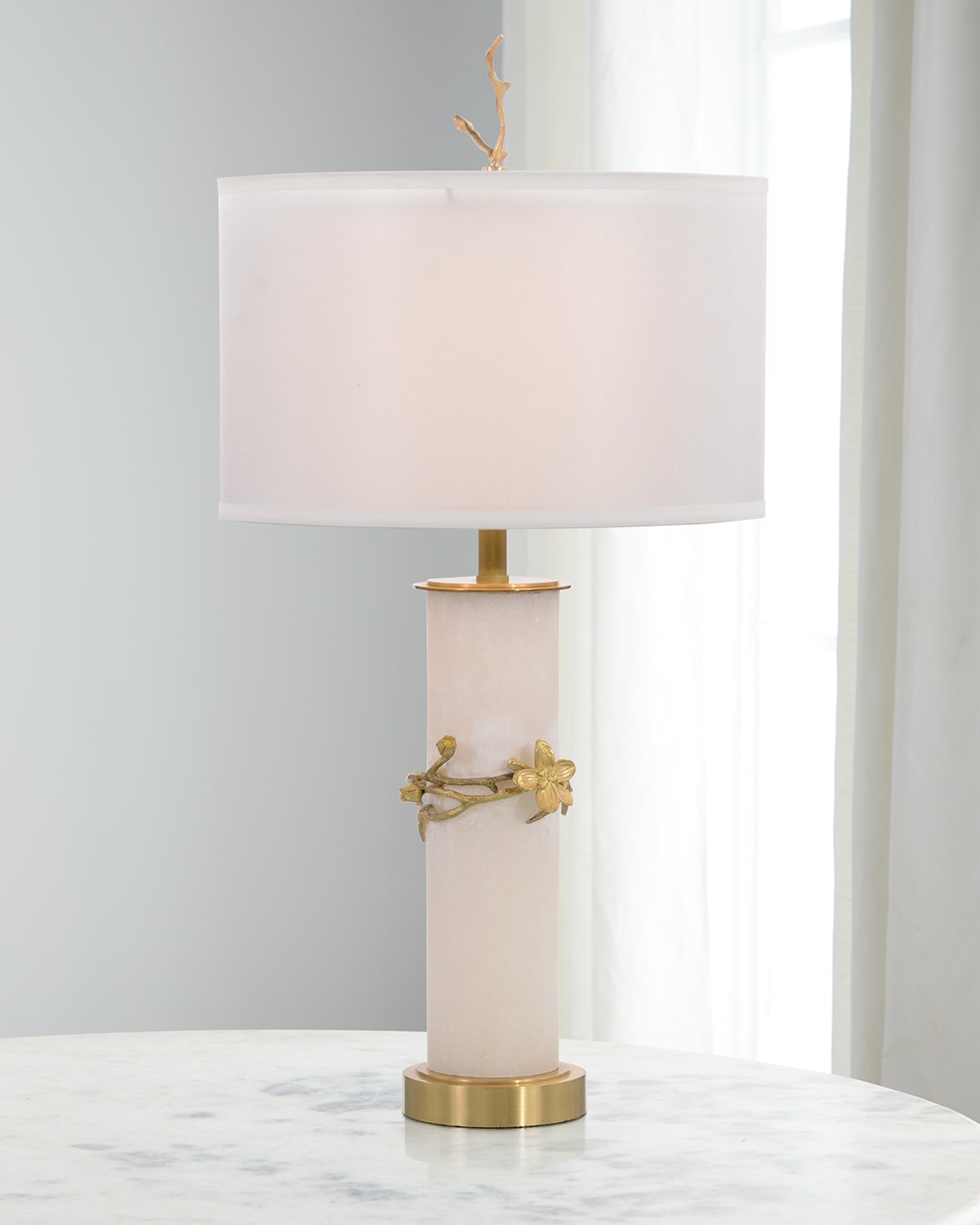 John-richard Collection Flowering Quince Table Lamp In White
