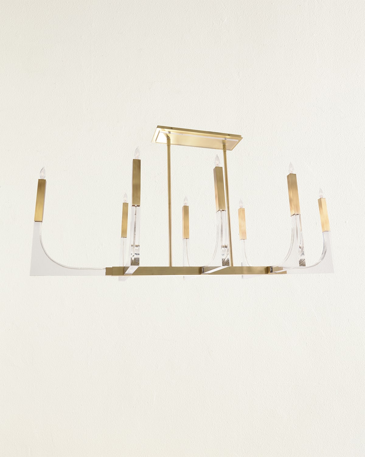 Shop John-richard Collection Genesis Acrylic 8-light Chandelier With Polished Nickel In Gold