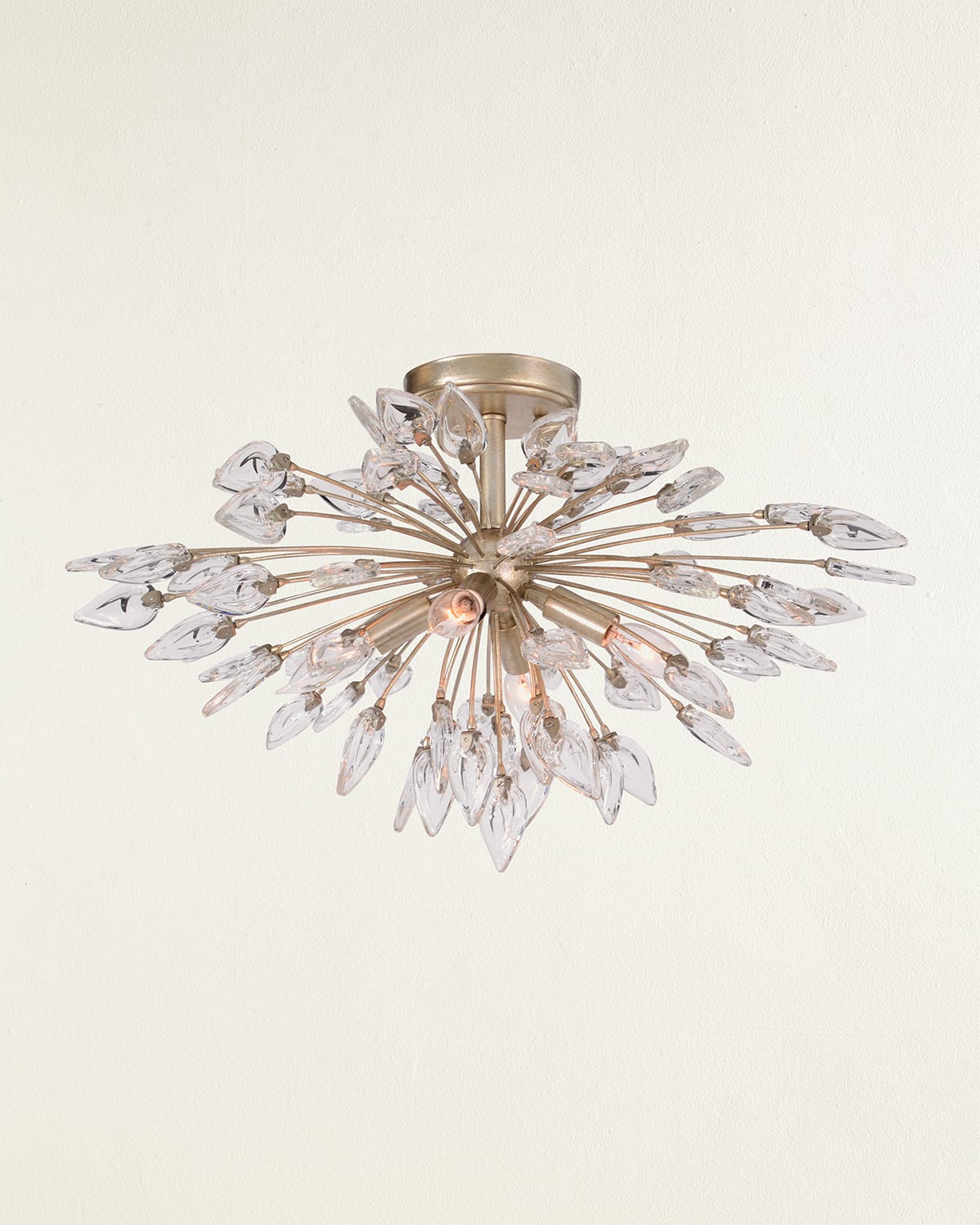 John-richard Collection Reveille Crystal Constellation 4-light Semi-flush Light Fixture In Gold