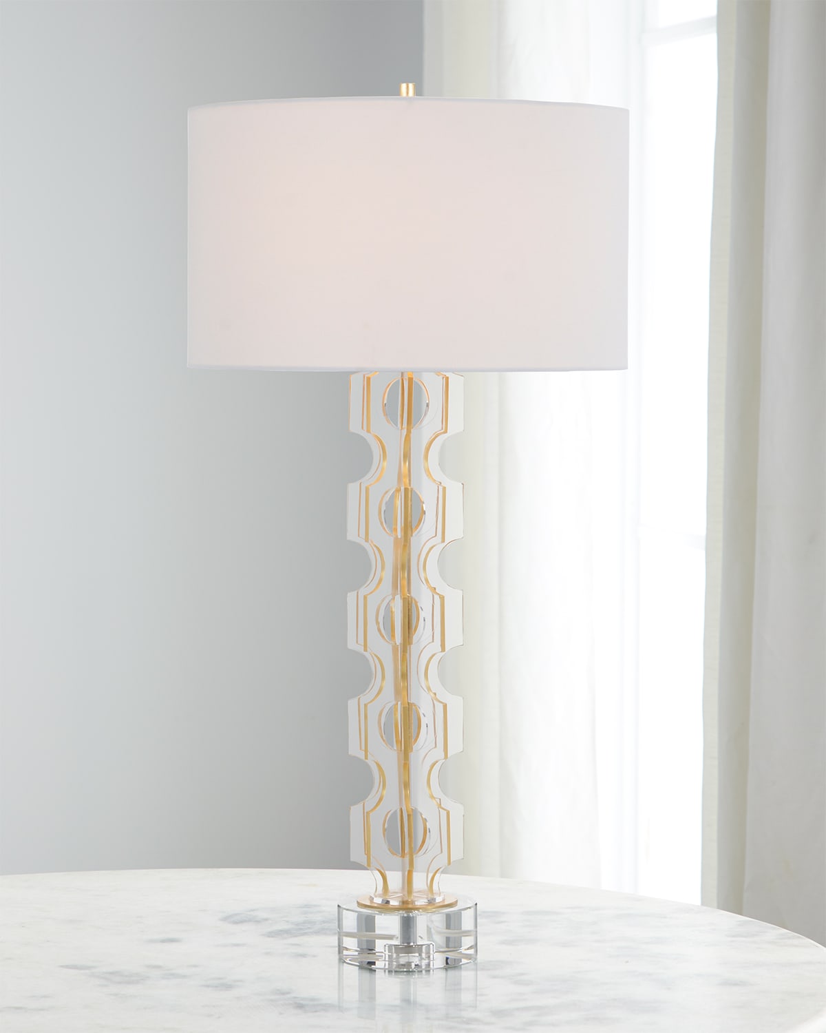 Shop John-richard Collection Acrylic Table Lamp In White