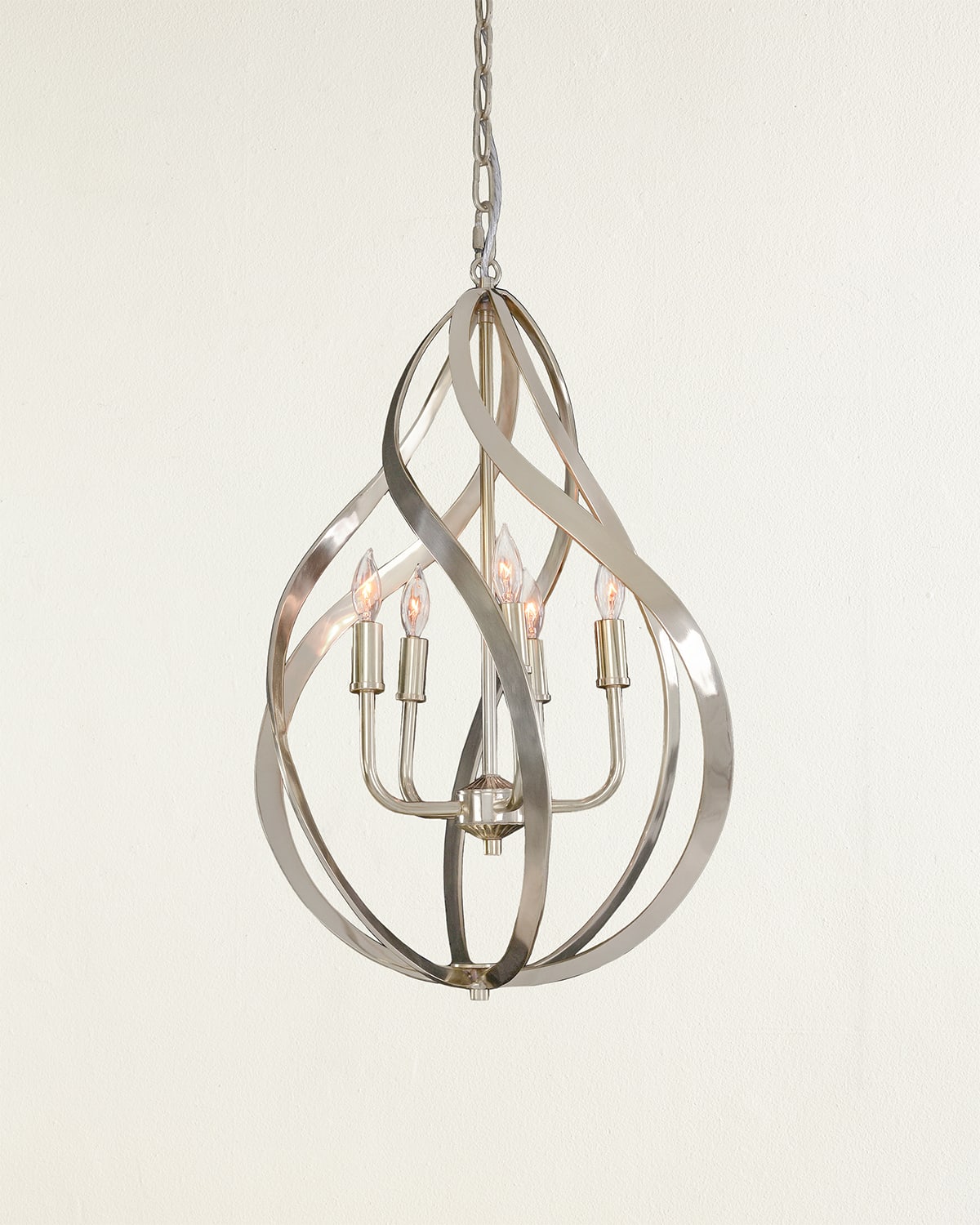 John-richard Collection Ribbons Of Nickel Swirls Pendant In Gray