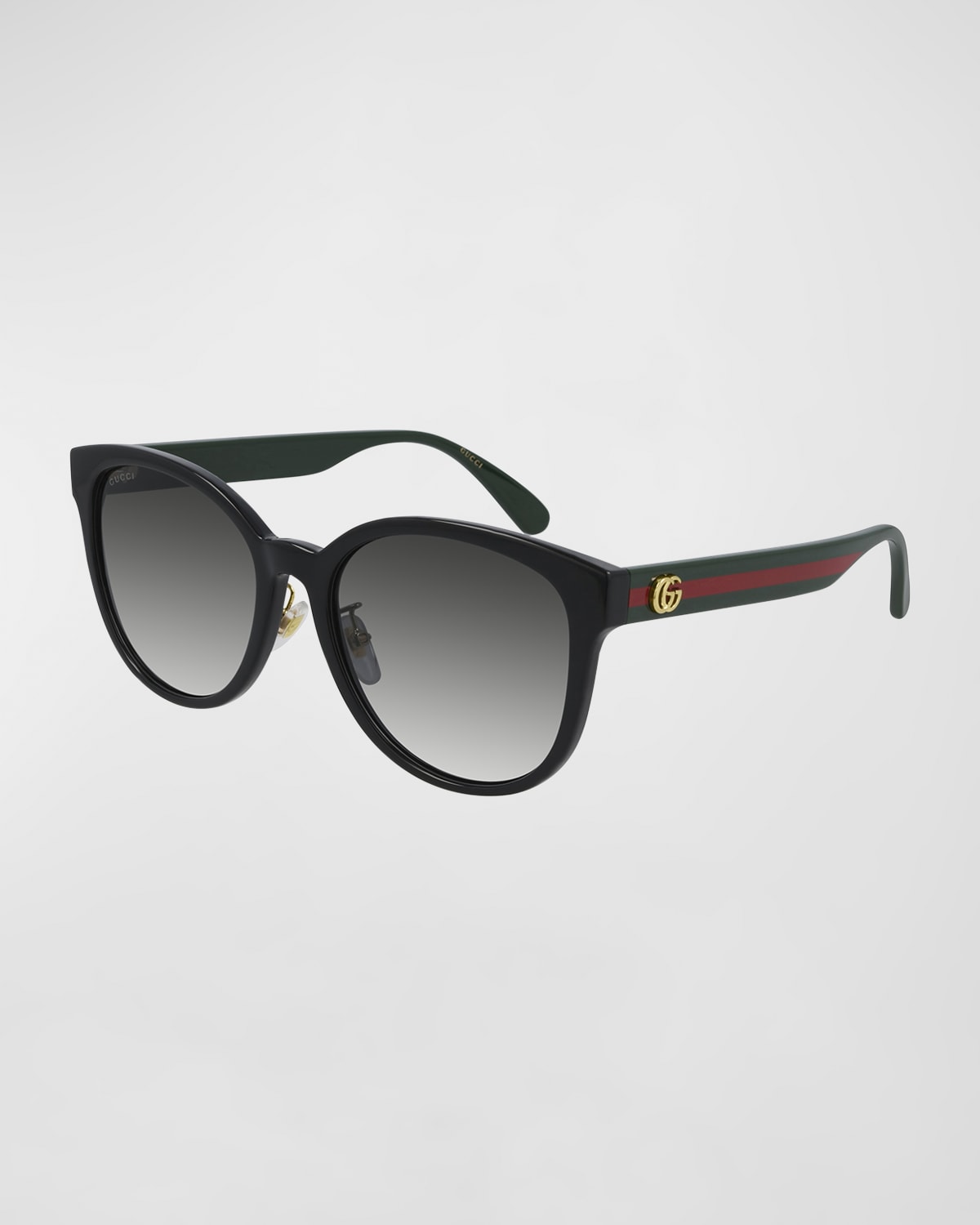 Gucci Round Acetate Sunglasses In Black