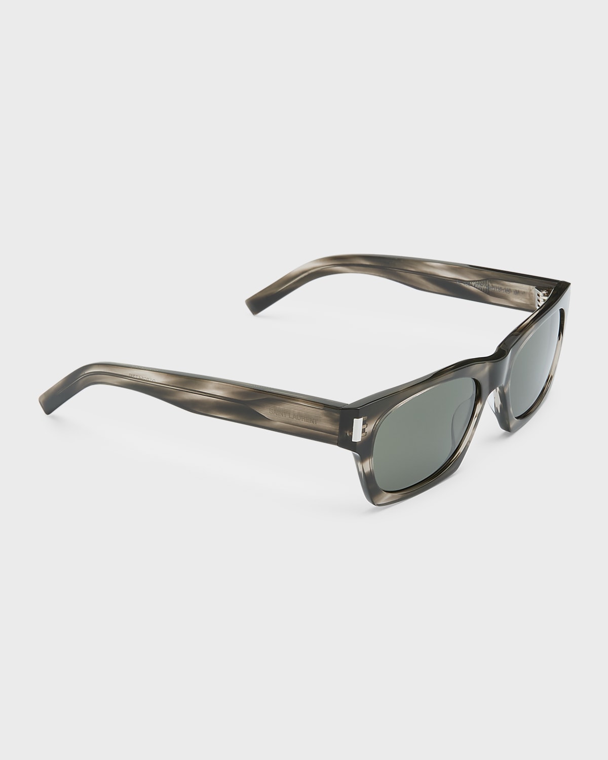Saint Laurent Tortoiseshell Sl 402 Sunglasses In Shiny Striated Gr