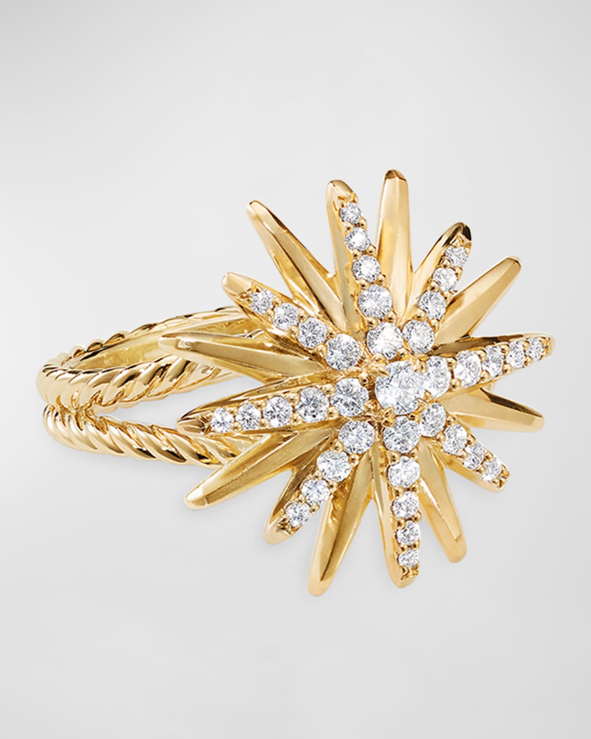 David Yurman Starburst Ring in 18K Yellow Gold with Diamonds