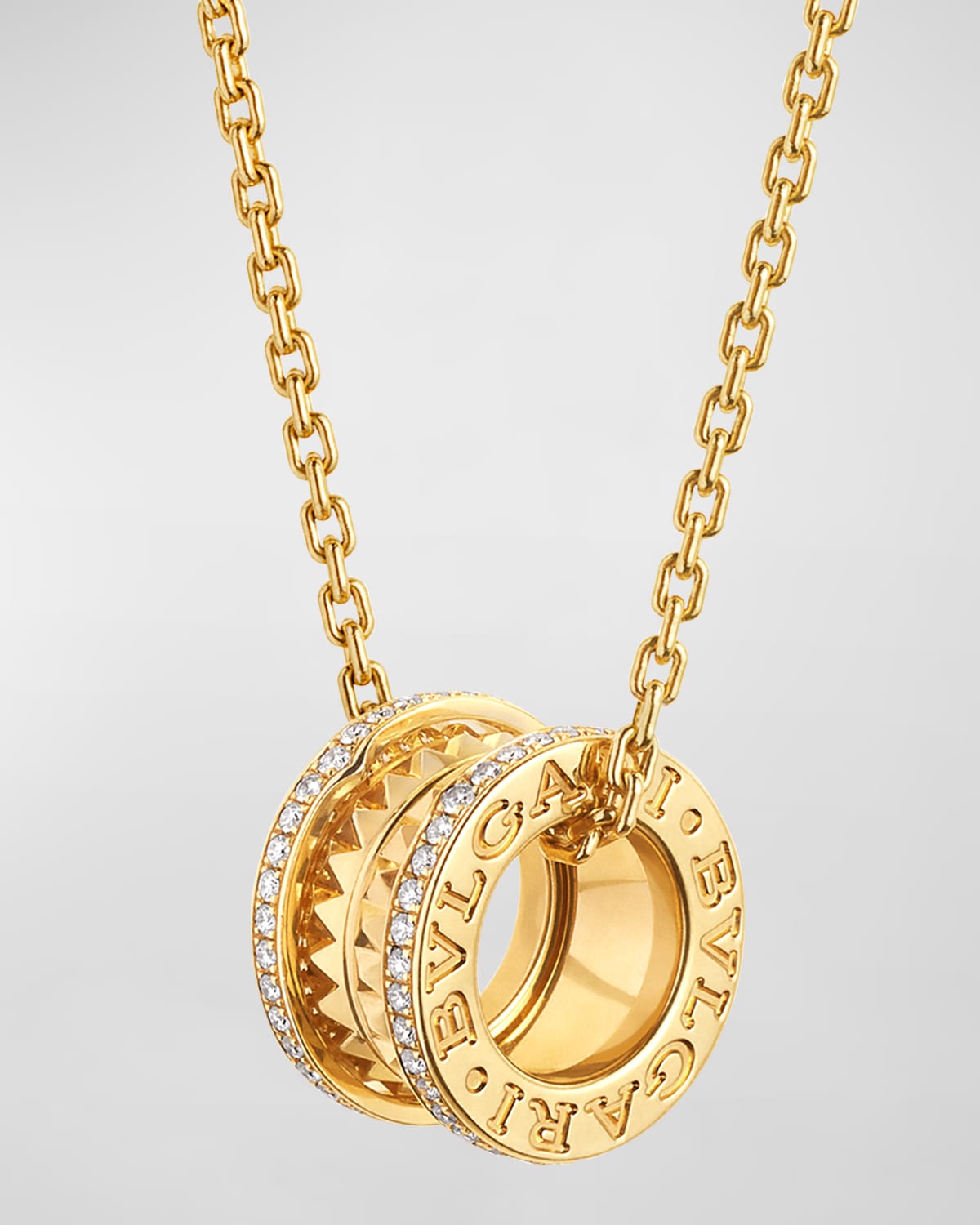 B.zero1 18k Studded Diamond Spiral Necklace