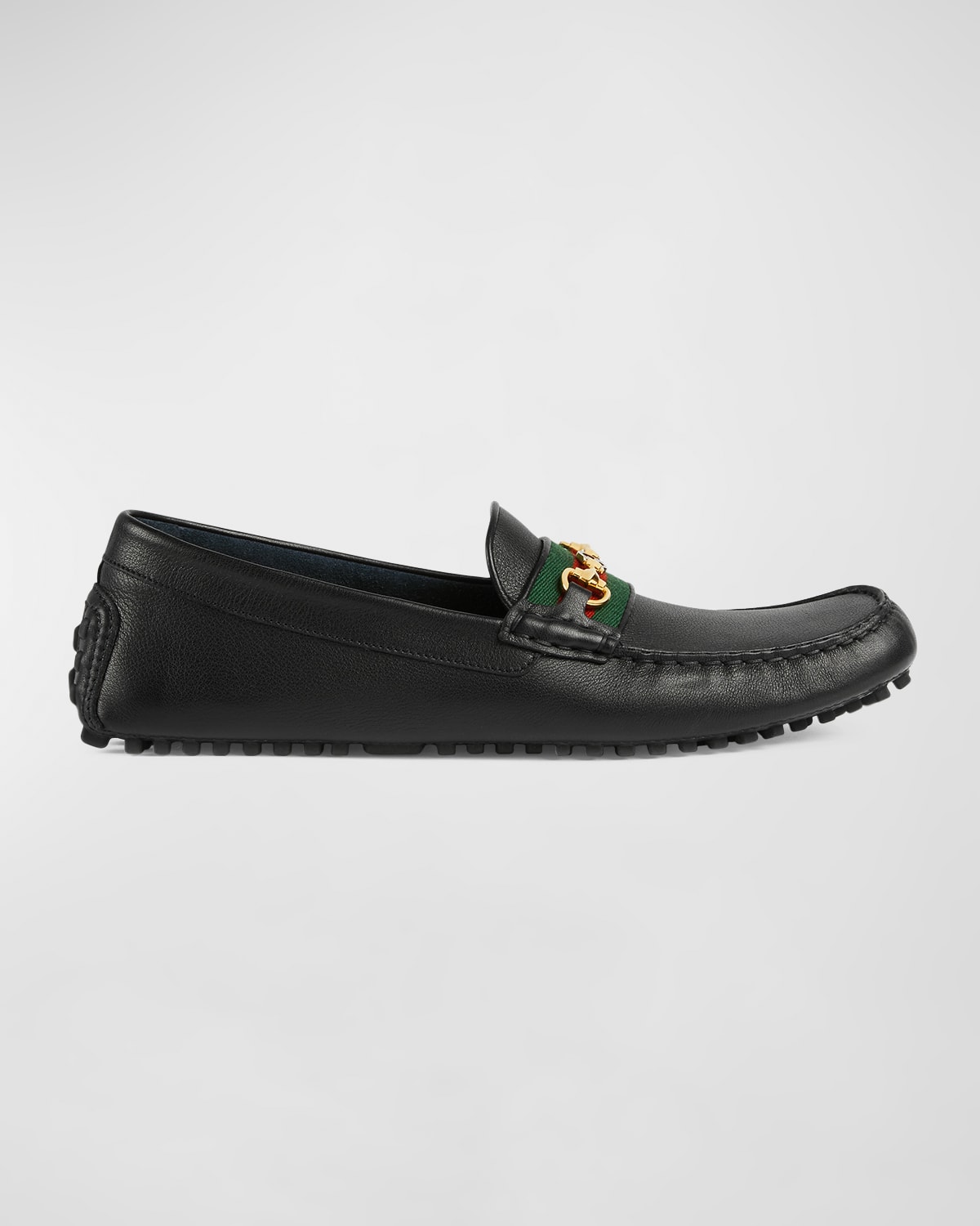 Gucci Men's Ayrton GG-Bit Leather Drivers