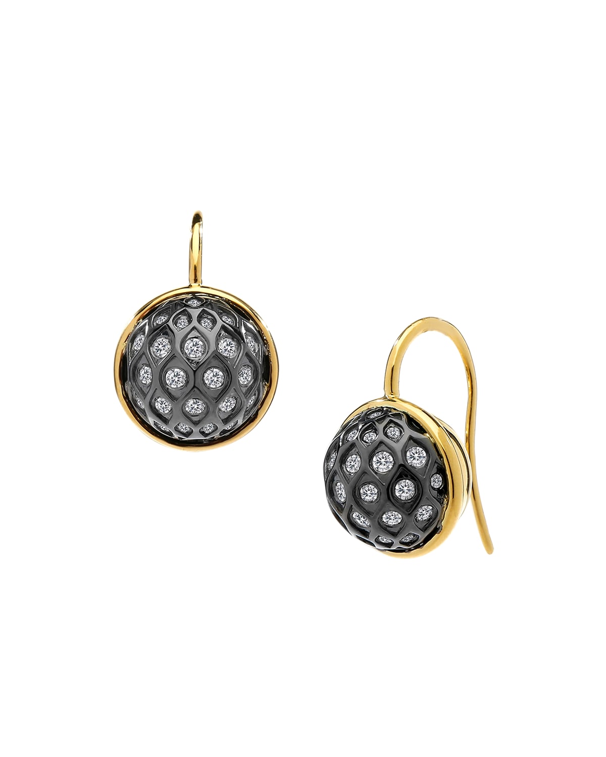 Syna Two-tone Baubles Drop Earrings With Diamonds