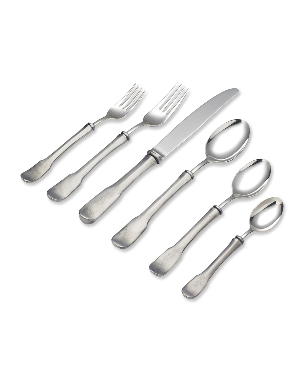 Match Olivia 6-piece Flatware Place Setting In Gray