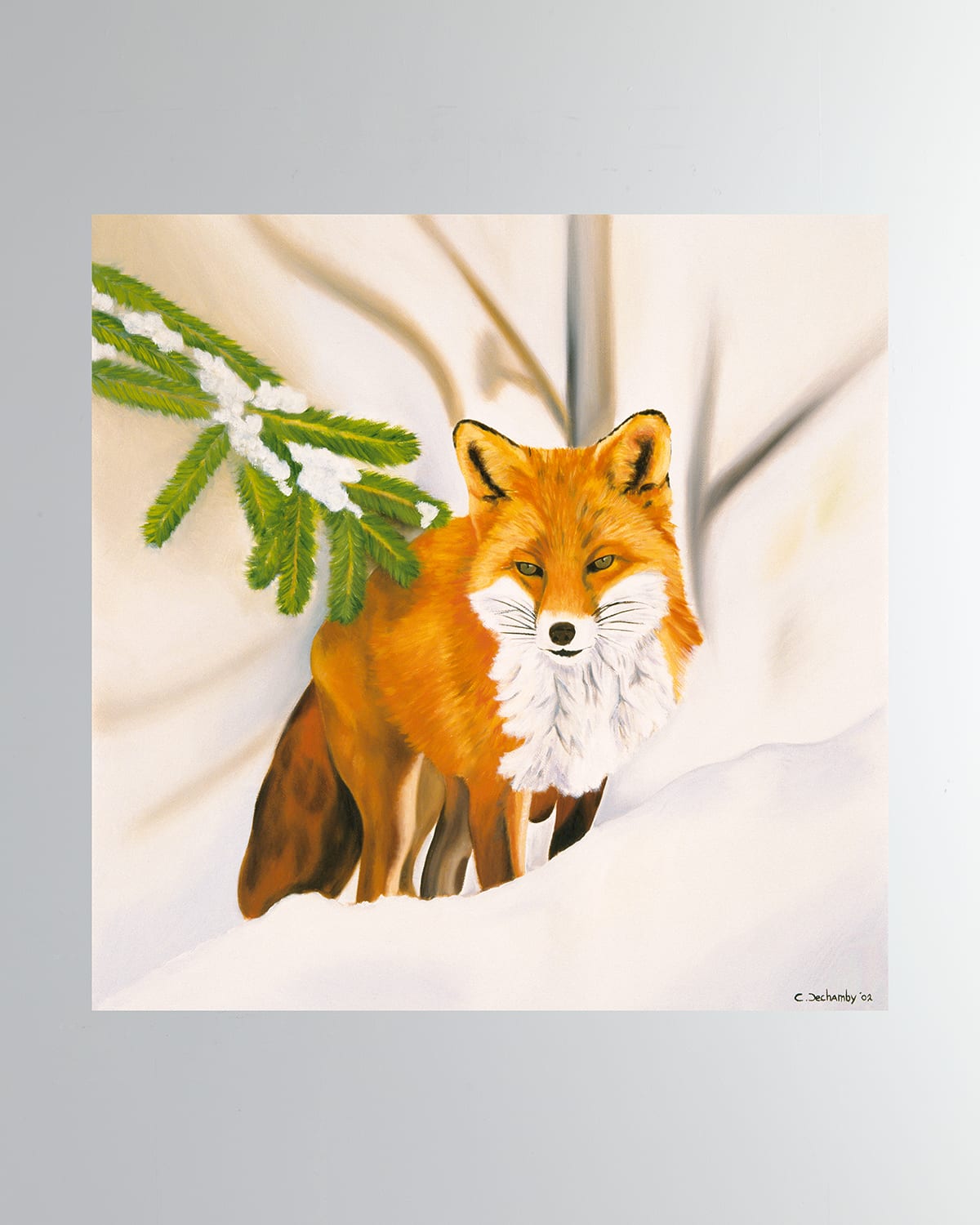 Shop Dechamby Design Renard Fine Art Print In Orange