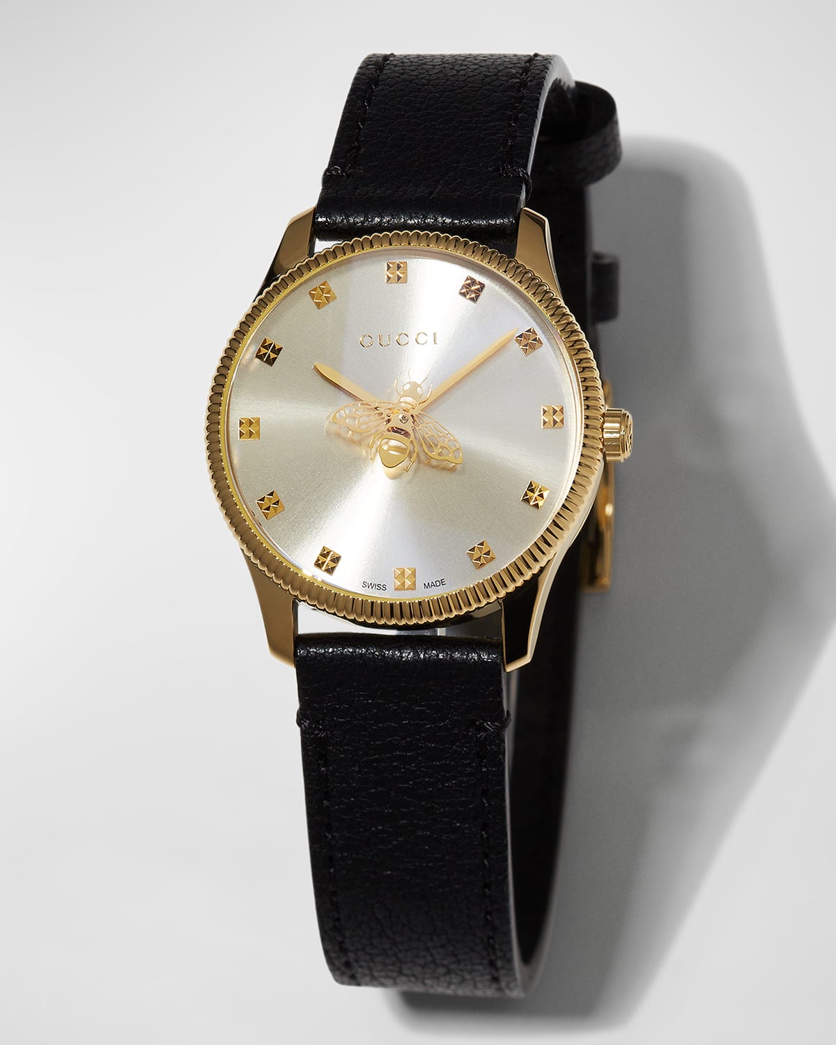 29mm G-Timeless Bee Watch with Leather Strap