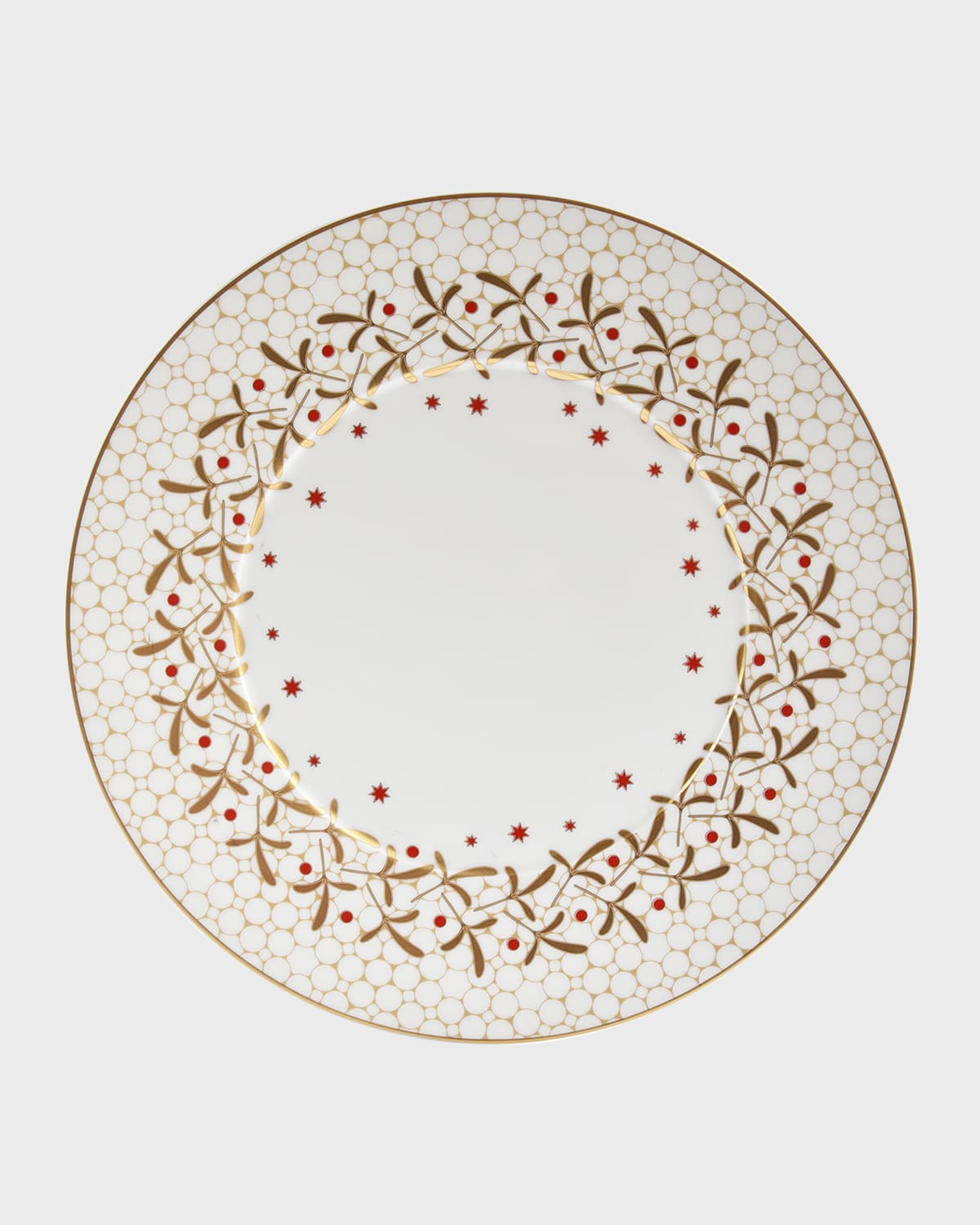 Shop Bernardaud Noel Dinner Plate In White/gold