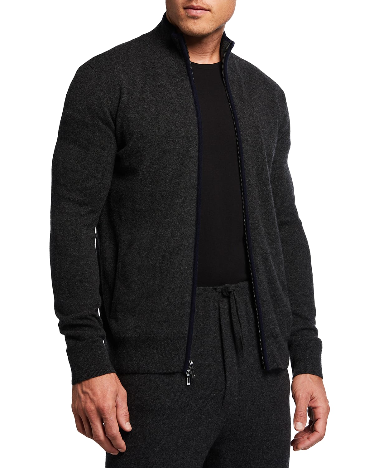 Men's Recycled Cashmere Full-Zip Sweater