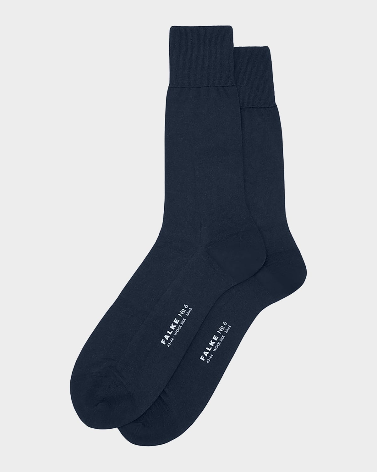 Falke No. 6 Merino Wool, Silk & Nylon Dress Socks In Black