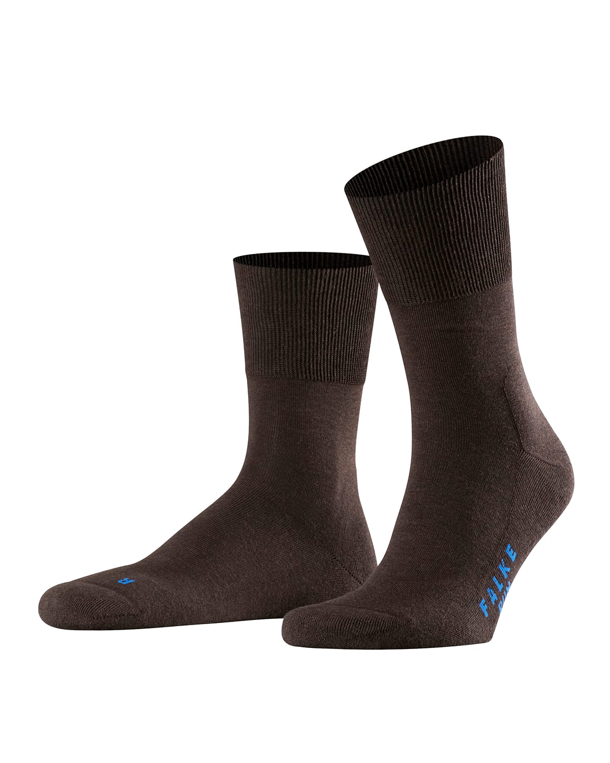 Falke Men's Run Plush-sole Socks In Dark Brown