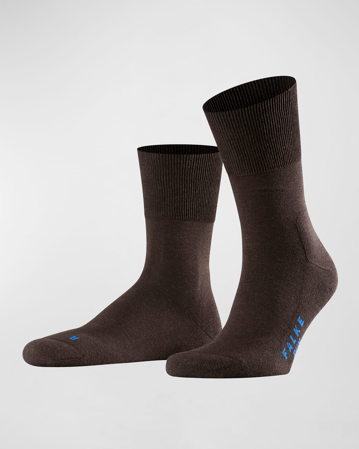 Falke Men's Run Plush-sole Socks In Dark Brown