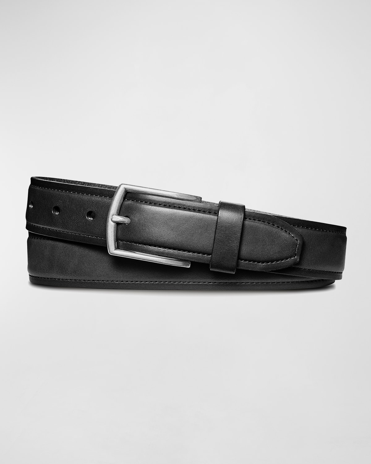 Shinola Men's Bombay Topstitch Leather Belt In Black