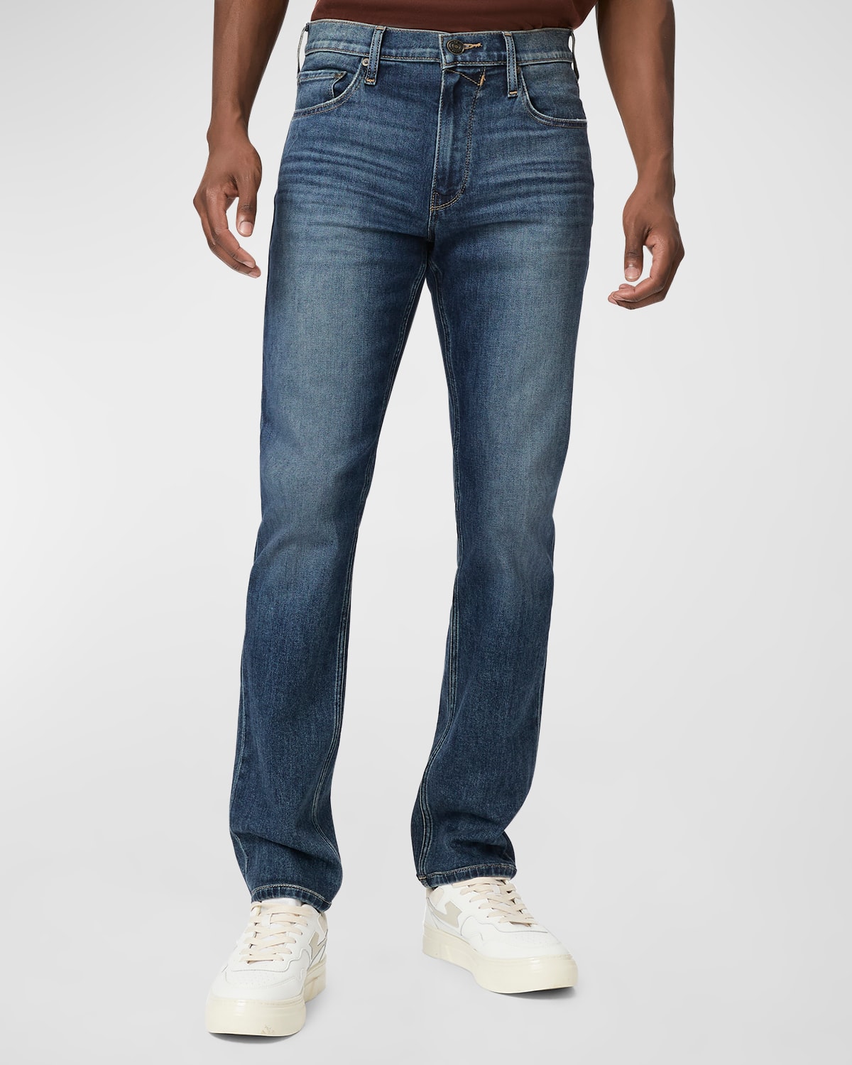 Paige Federal Transcend Slim Straight Leg Jeans In Brickler