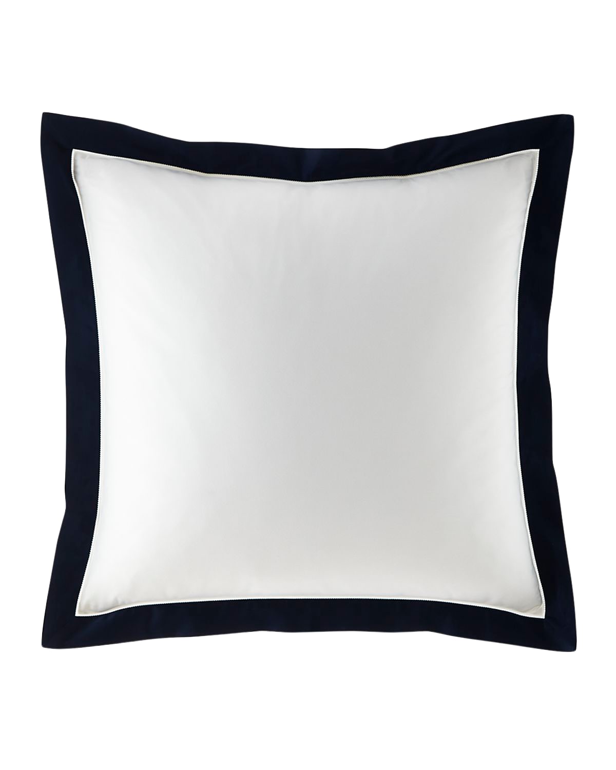 Ralph Lauren Organic Sateen Border European Sham In Platinum