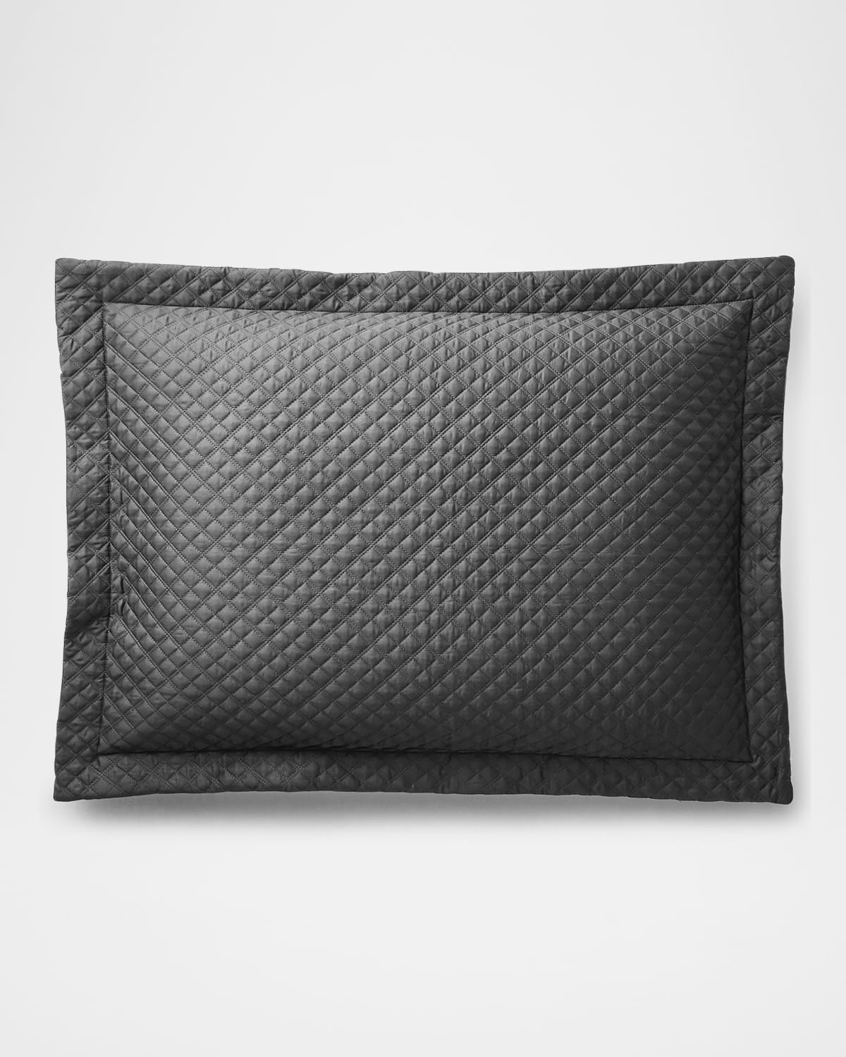 Polo Ralph Lauren Quilted Sateen Argyle King Sham In Gray
