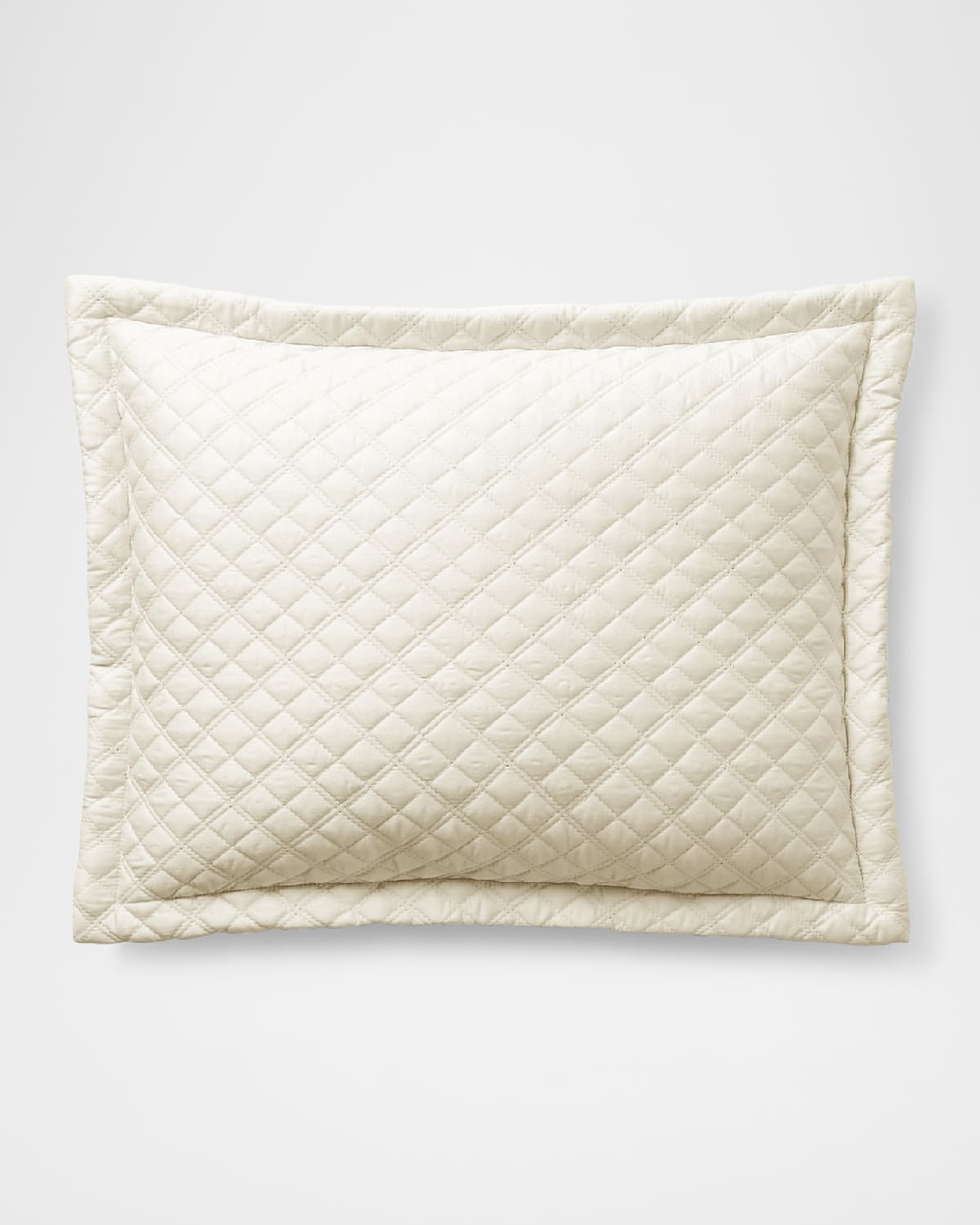Polo Ralph Lauren Argyle Quilted Sateen Sham In Parchment