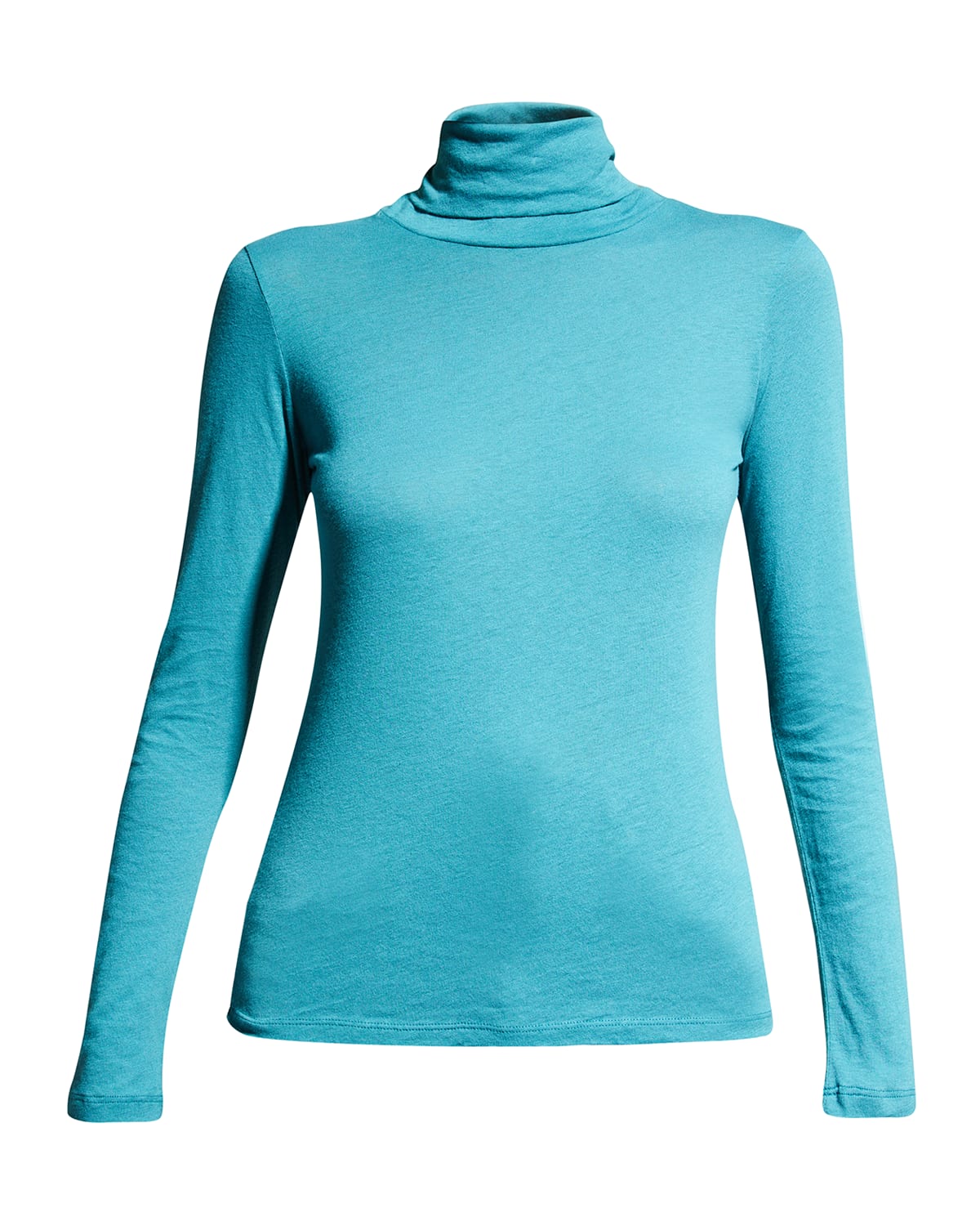 Majestic Cotton-cashmere Long Sleeve Turtleneck Top In 008 Militaire