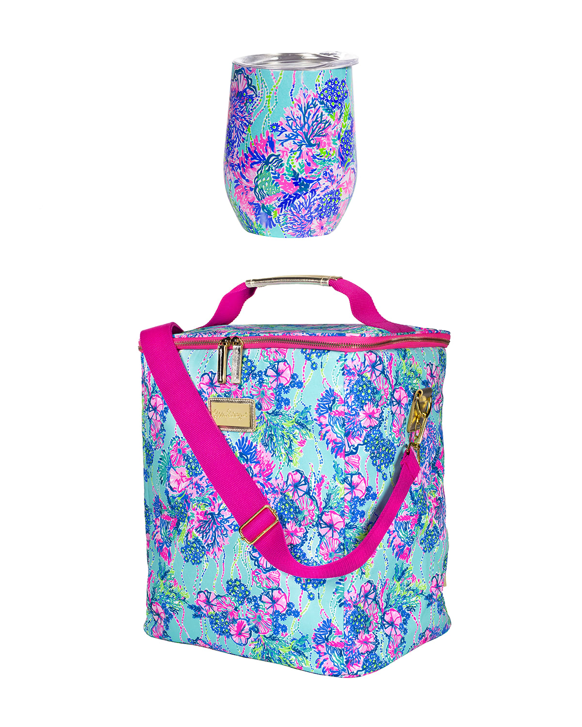 Lilly Pulitzer Beach You To It Wine Set