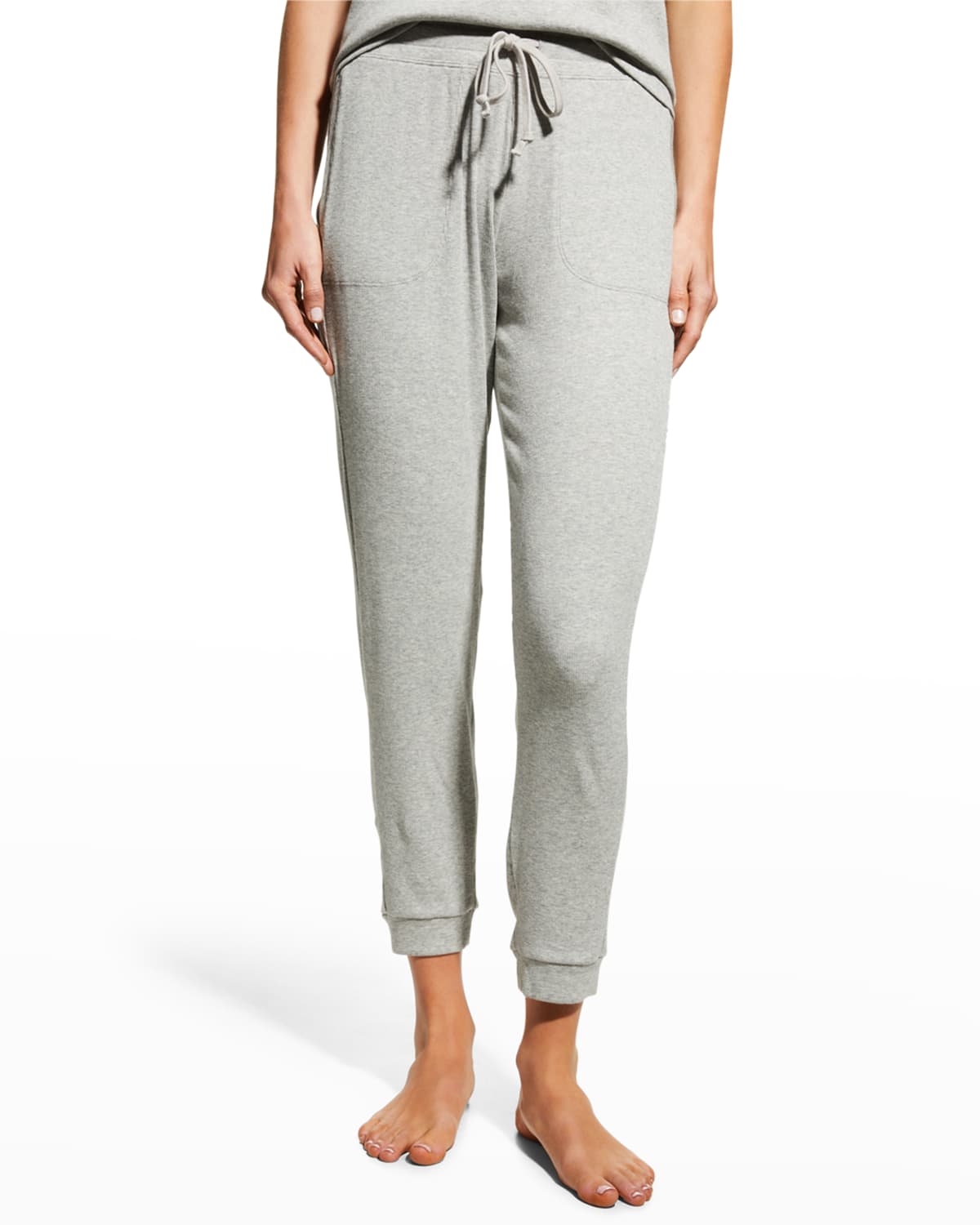 Skin Noa Pima Cotton Jogger Pants In Heather Grey